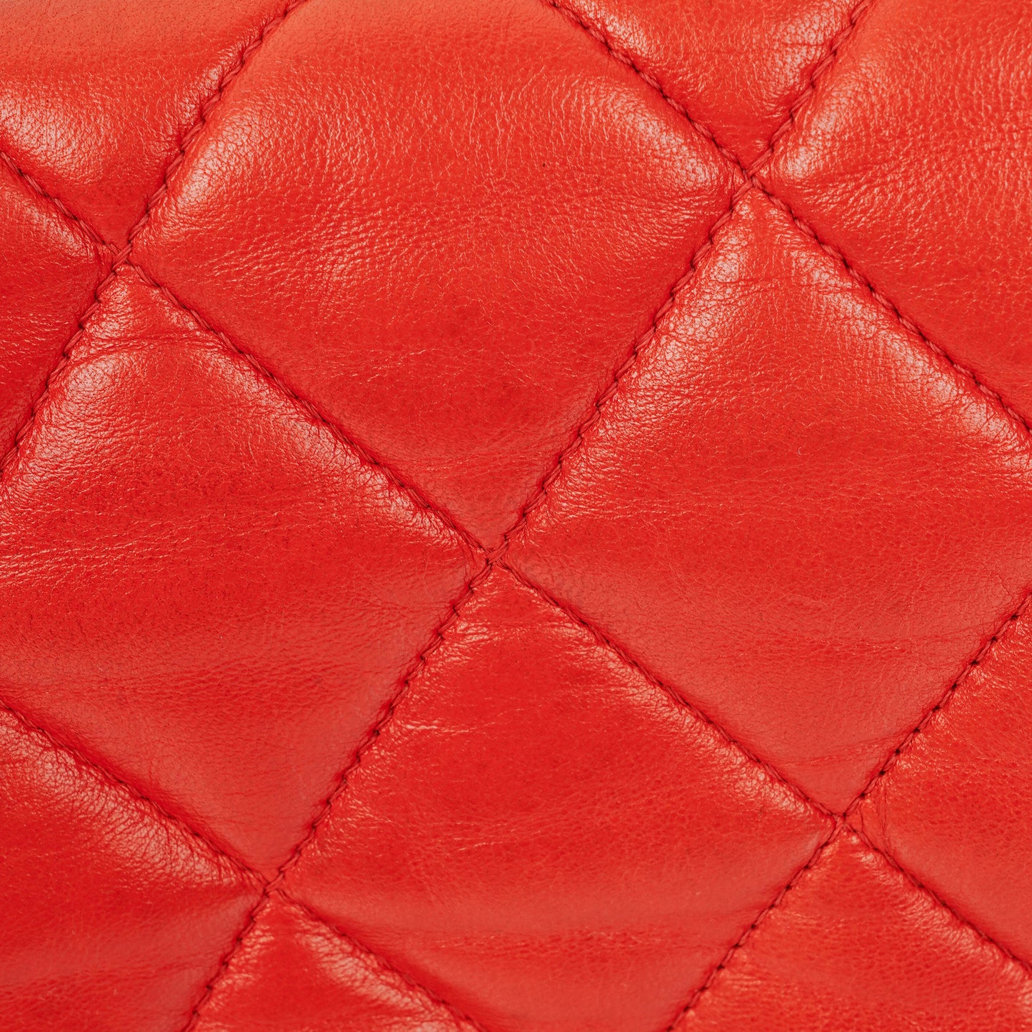 Chanel Red Quilted Leather Accordion Single Flap Bag