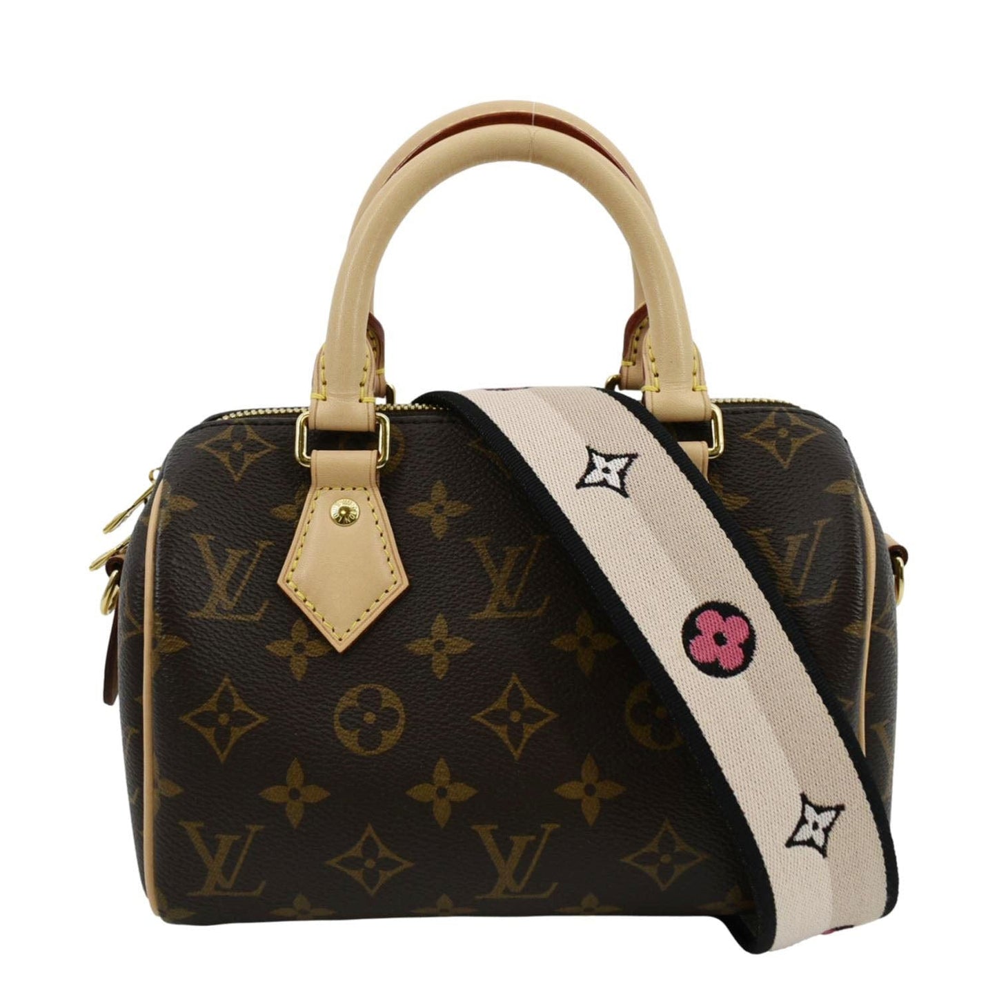 LOUIS VUITTON 20 Bandouliere Monogram Canvas Satchel Bag Brown
