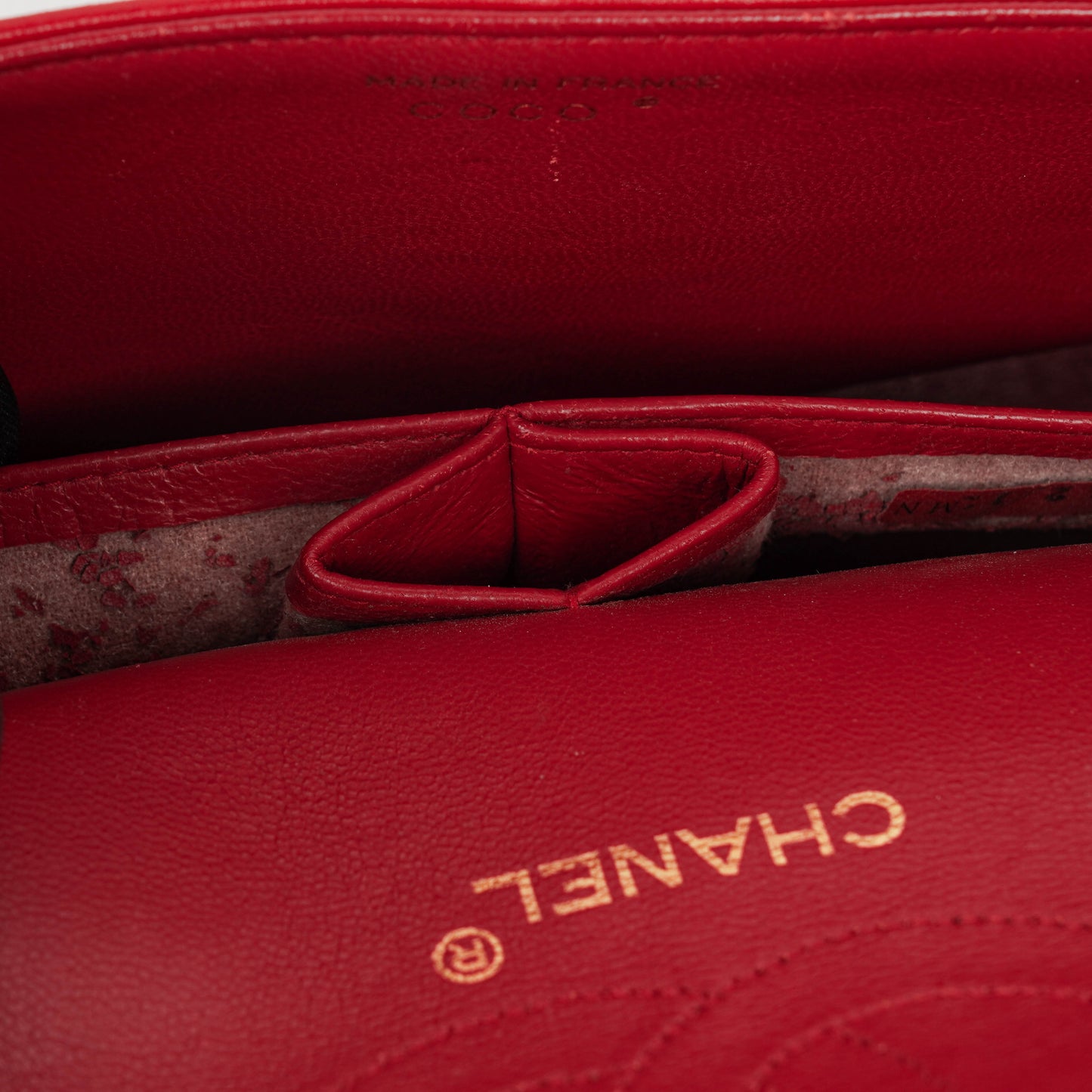 Chanel  Classic Double Flap Bag in Quilted Red Lambskin with 24K Gold-Plated Hardware
