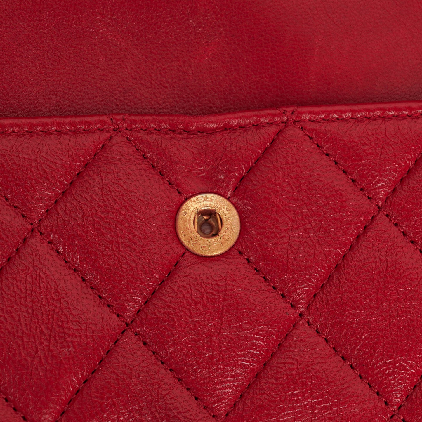 Chanel  Classic Double Flap Bag in Quilted Red Lambskin with 24K Gold-Plated Hardware
