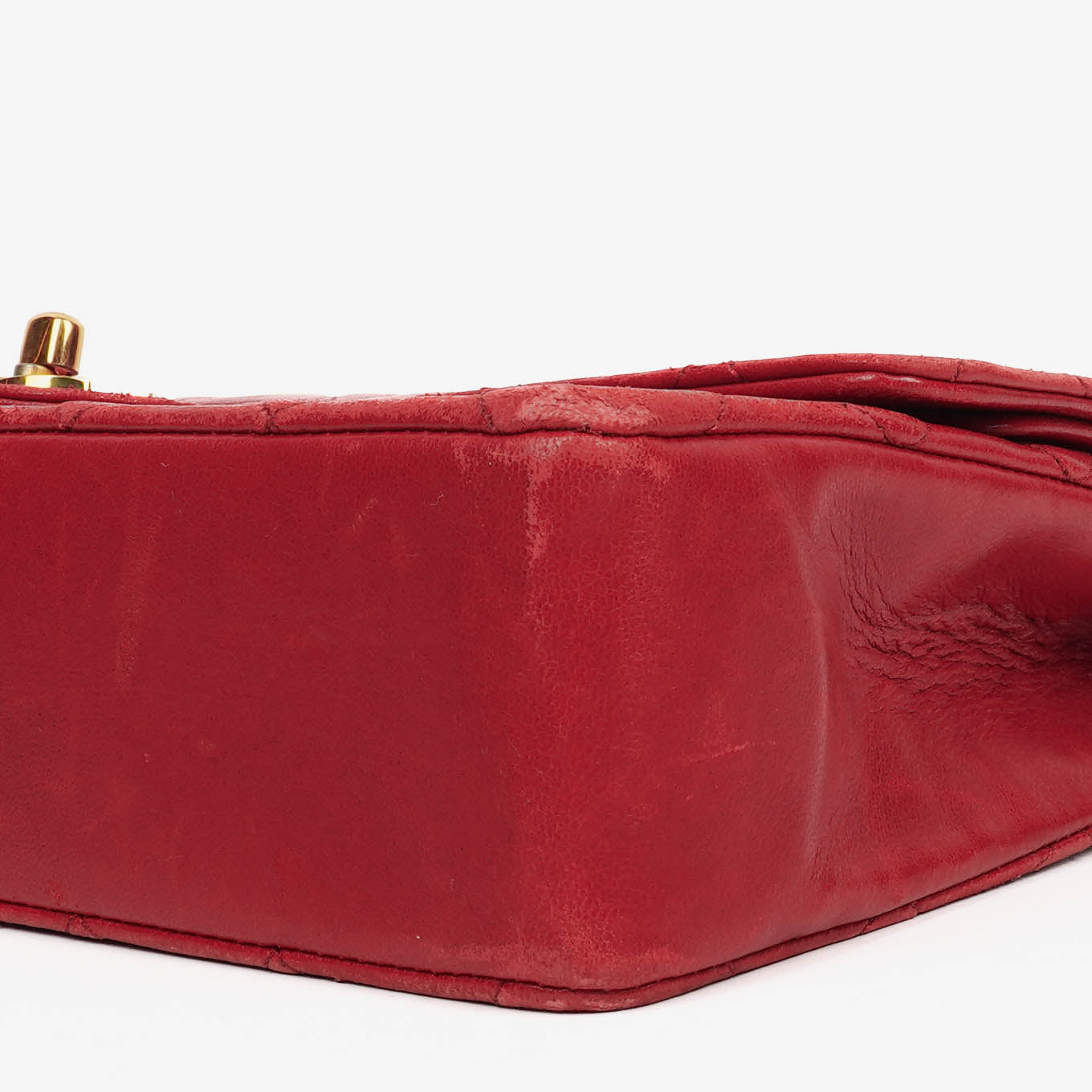 Chanel  Classic Double Flap Bag in Quilted Red Lambskin with 24K Gold-Plated Hardware
