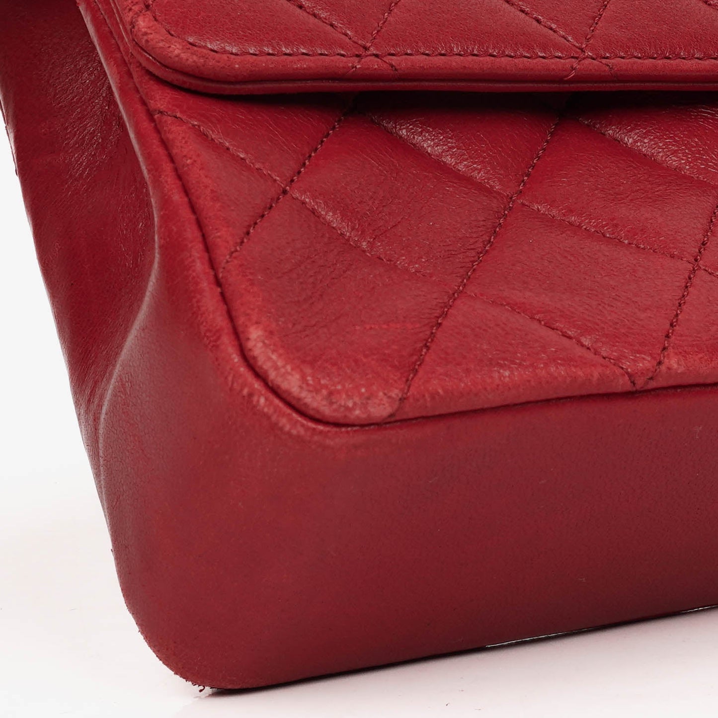 Chanel  Classic Double Flap Bag in Quilted Red Lambskin with 24K Gold-Plated Hardware