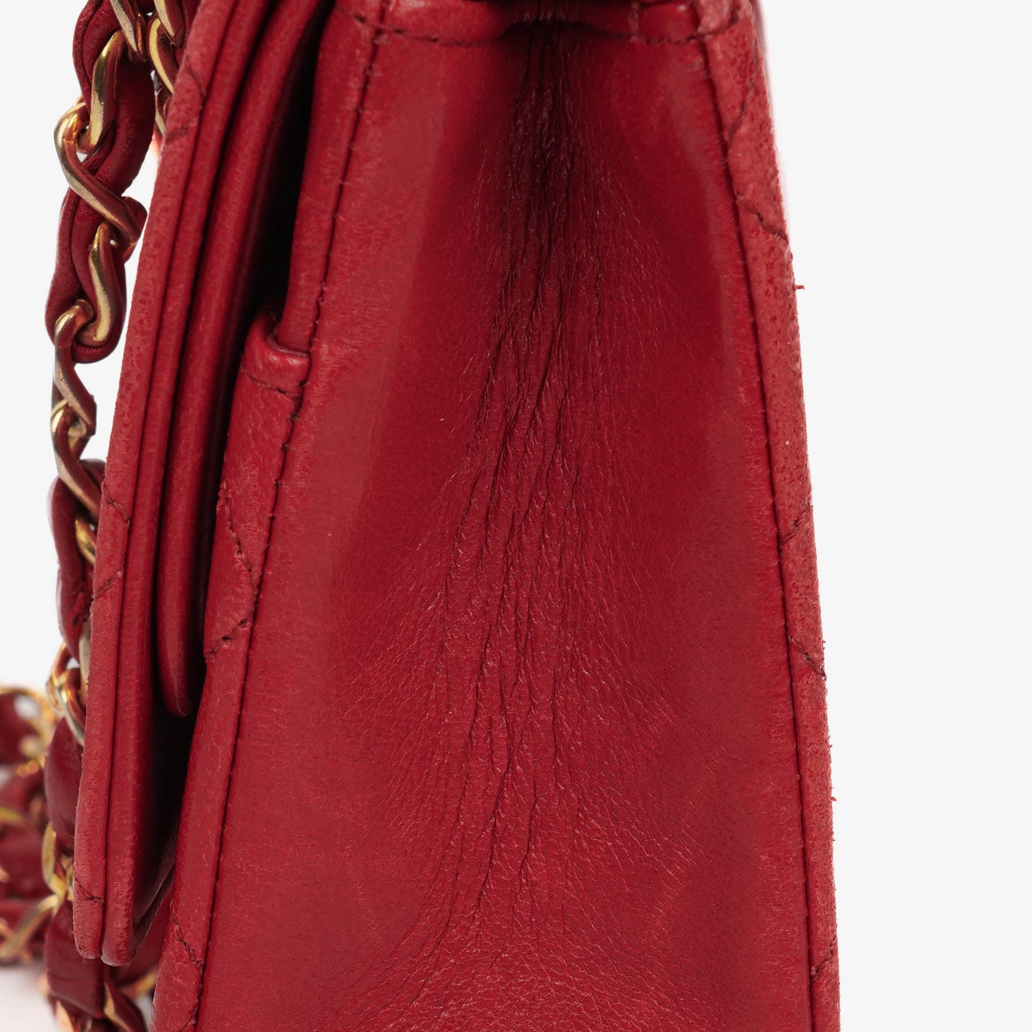 Chanel  Classic Double Flap Bag in Quilted Red Lambskin with 24K Gold-Plated Hardware