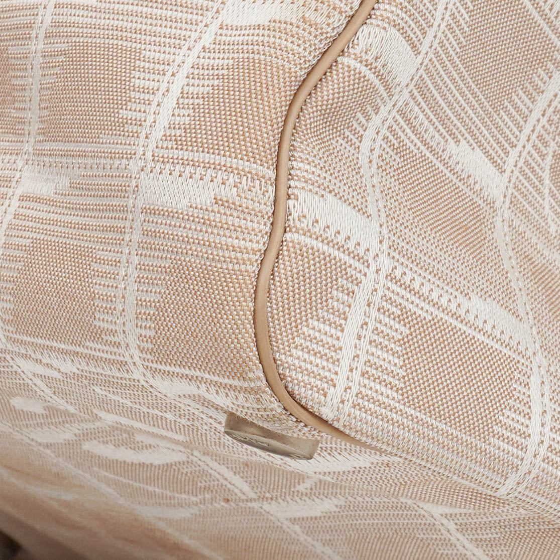 Chanel Beige Nylon CC Logo Travel Line Canvas Vanity Bag