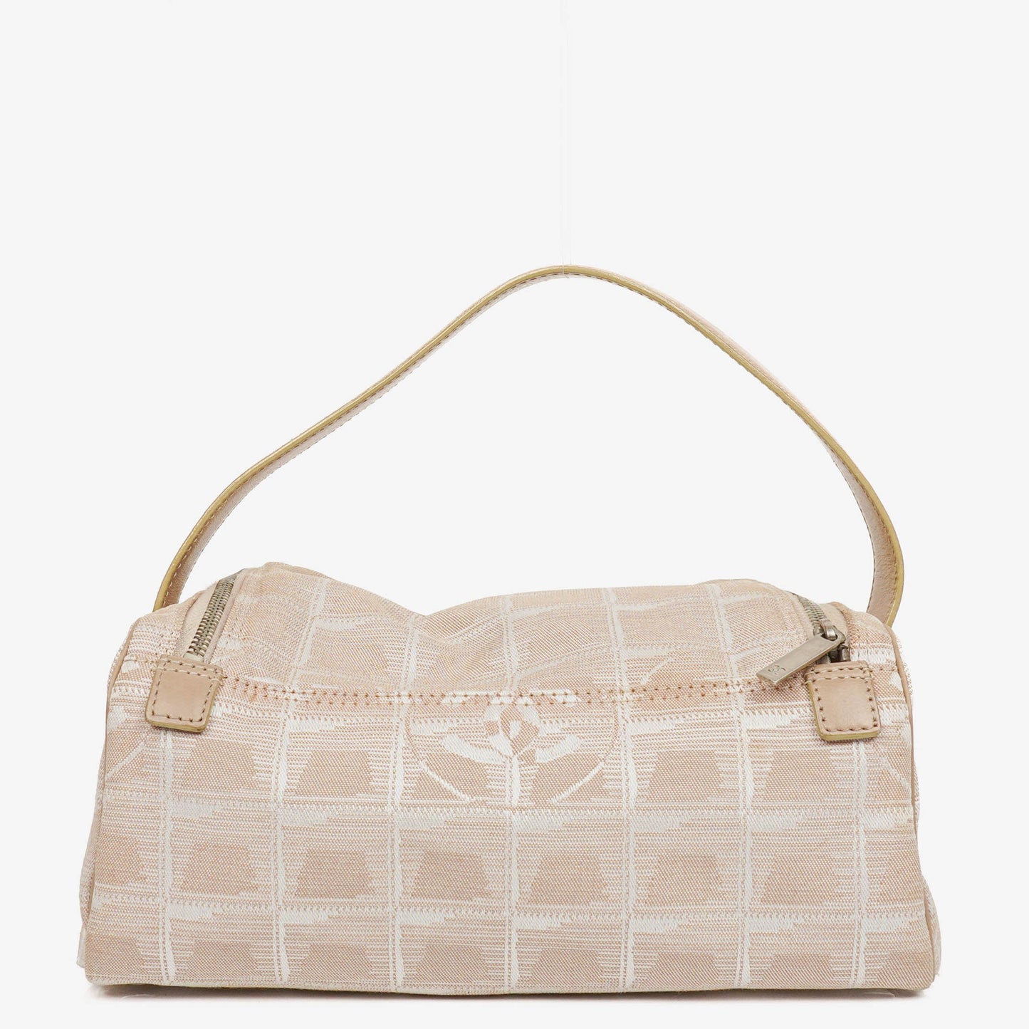 Chanel Beige Nylon CC Logo Travel Line Canvas Vanity Bag