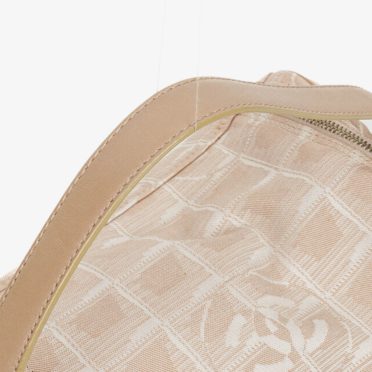 Chanel Beige Nylon CC Logo Travel Line Canvas Vanity Bag