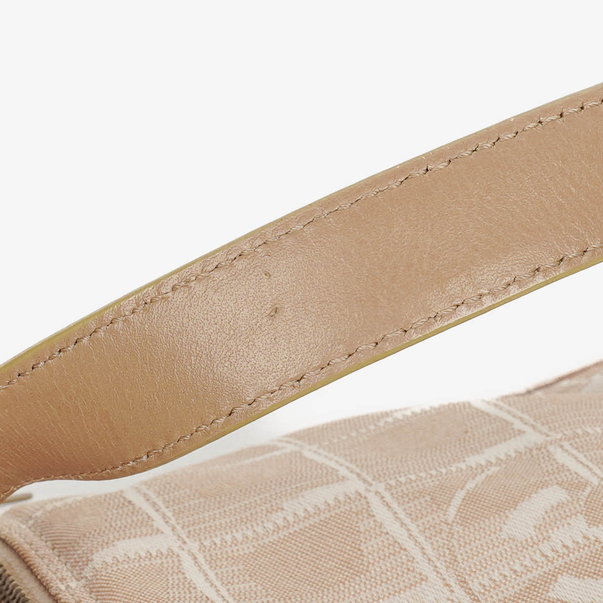 Chanel Beige Nylon CC Logo Travel Line Canvas Vanity Bag