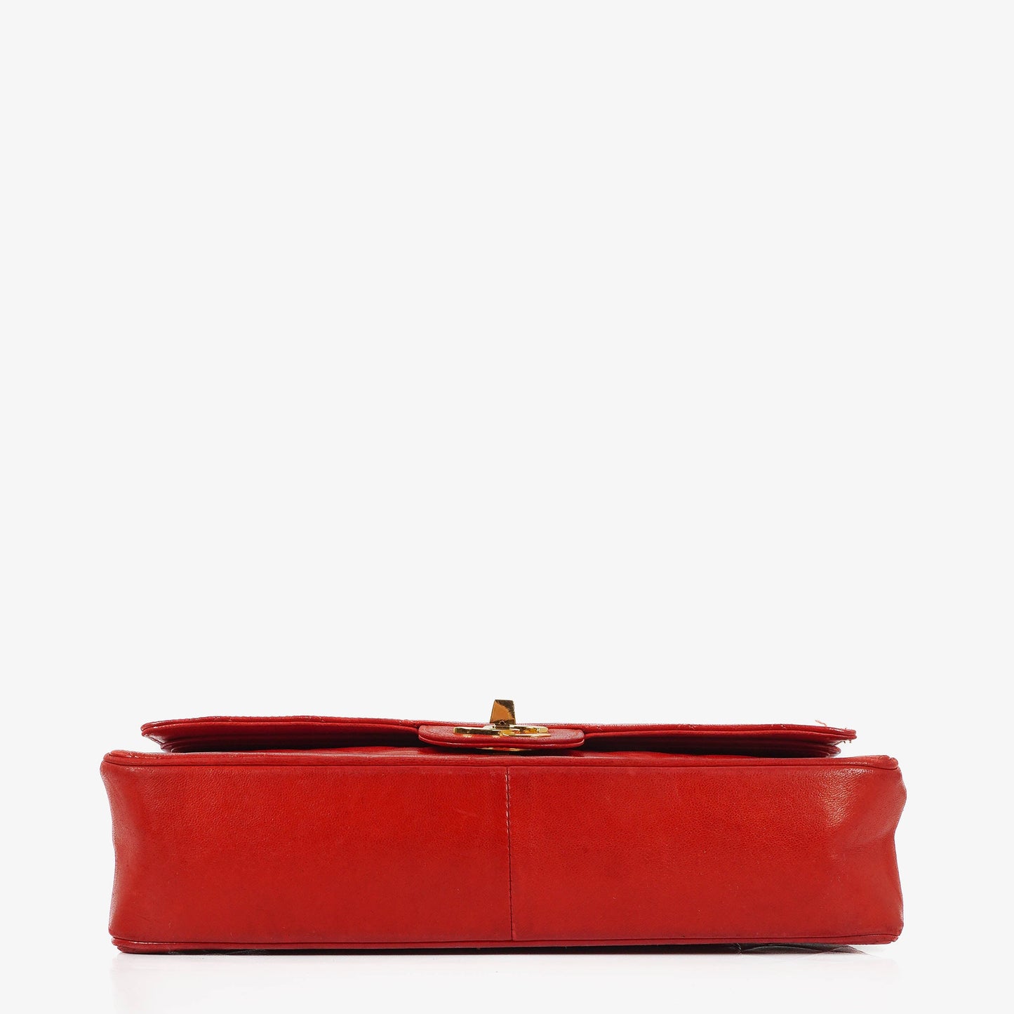 Chanel  Classic Medium Double Flap Bag in Quilted Red Lambskin with 24-karat Gold-Plated Hardware