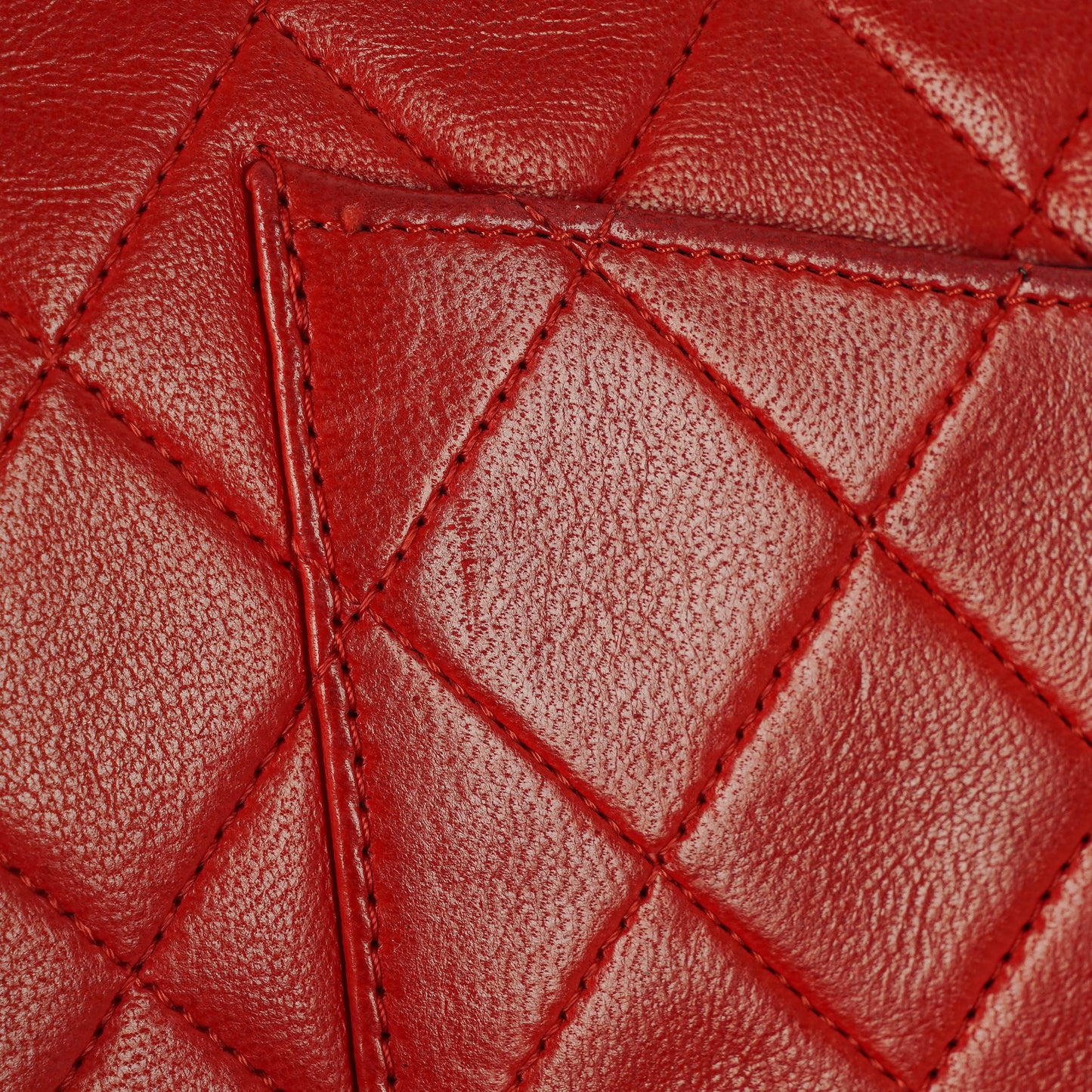 Chanel  Classic Medium Double Flap Bag in Quilted Red Lambskin with 24-karat Gold-Plated Hardware