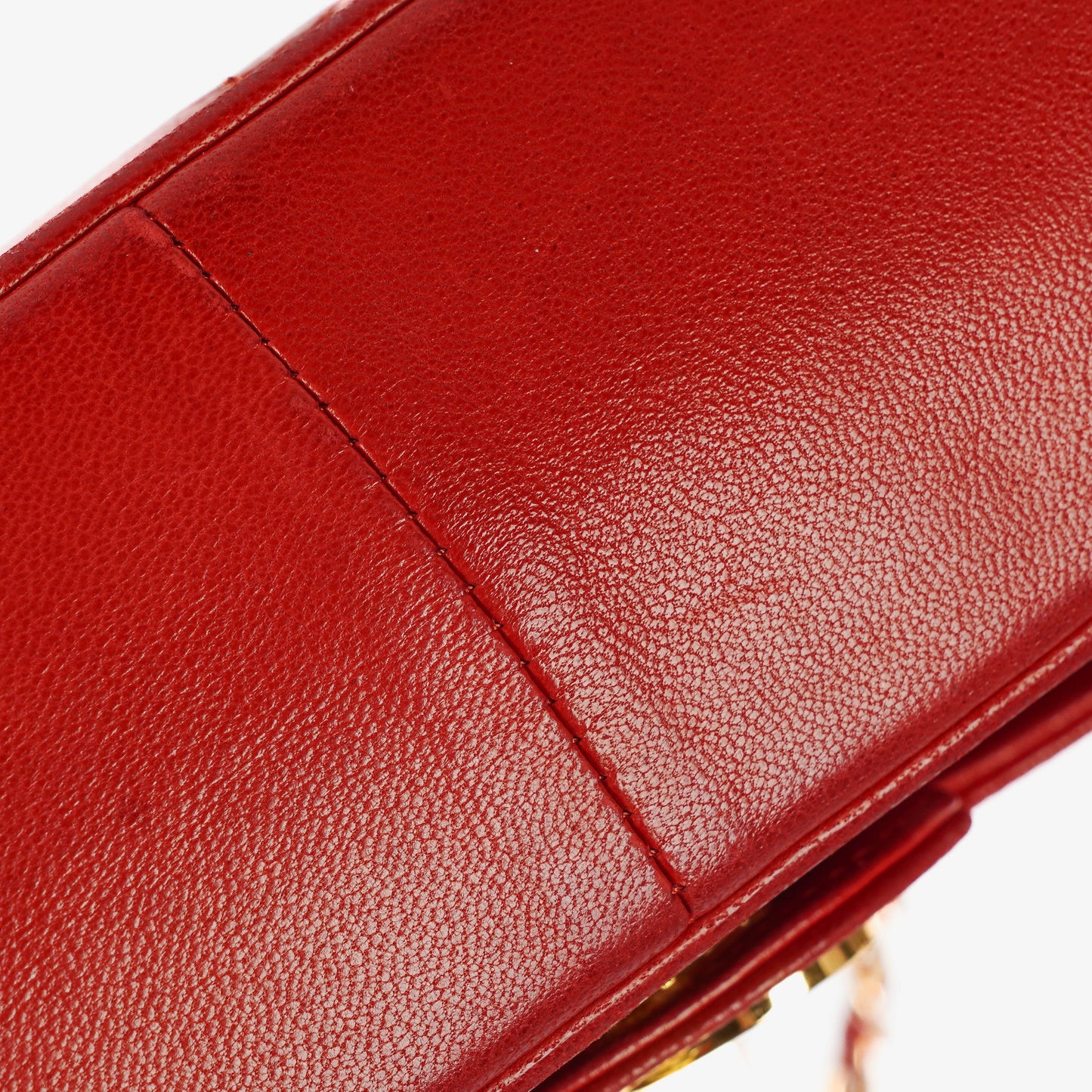 Chanel  Classic Medium Double Flap Bag in Quilted Red Lambskin with 24-karat Gold-Plated Hardware
