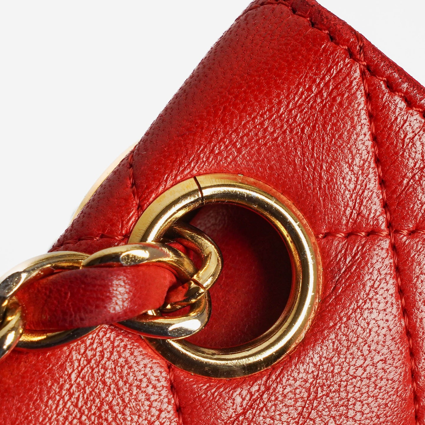 Chanel  Classic Medium Double Flap Bag in Quilted Red Lambskin with 24-karat Gold-Plated Hardware