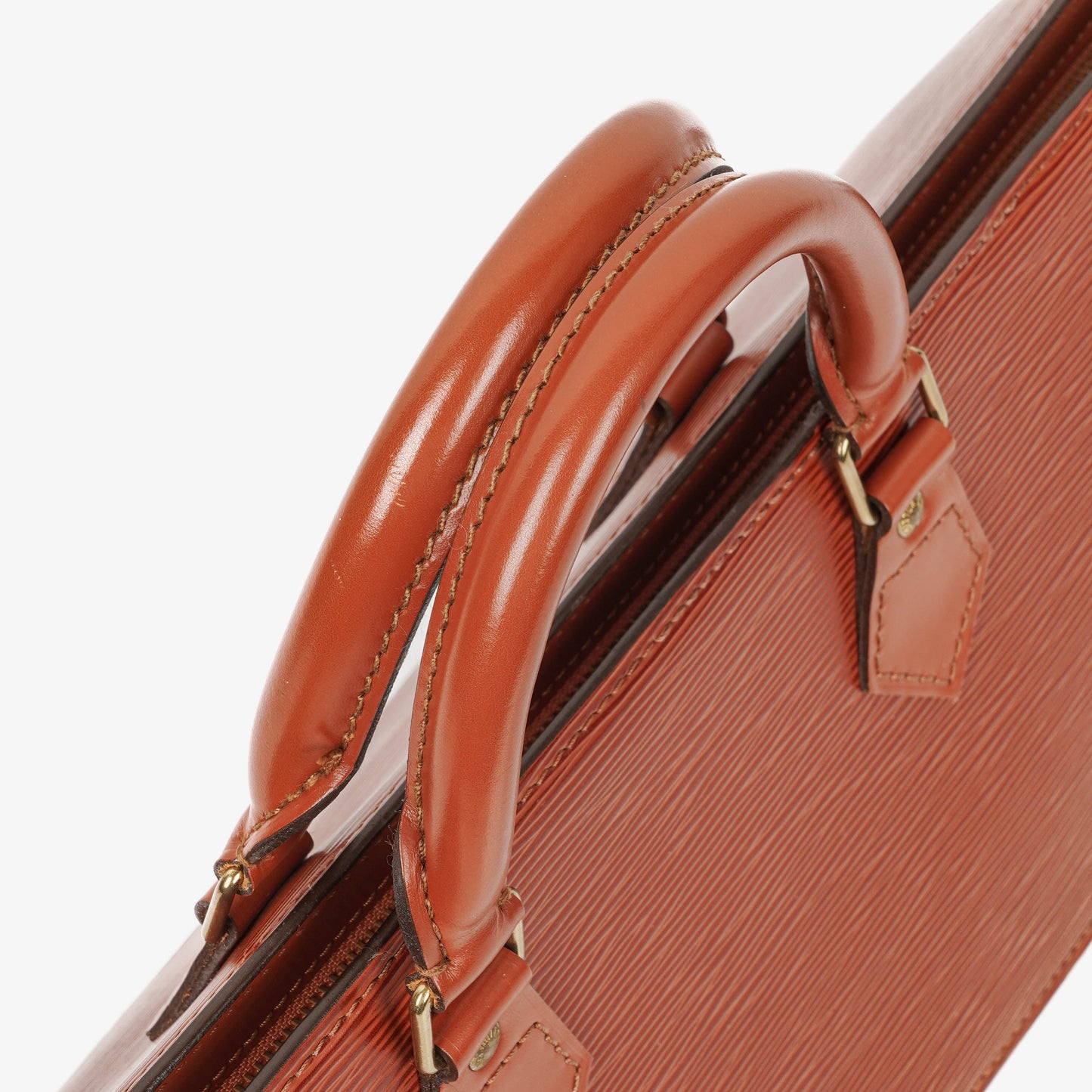 Louis Vuitton Sac Triangle Brown EPI Leather Handbag
