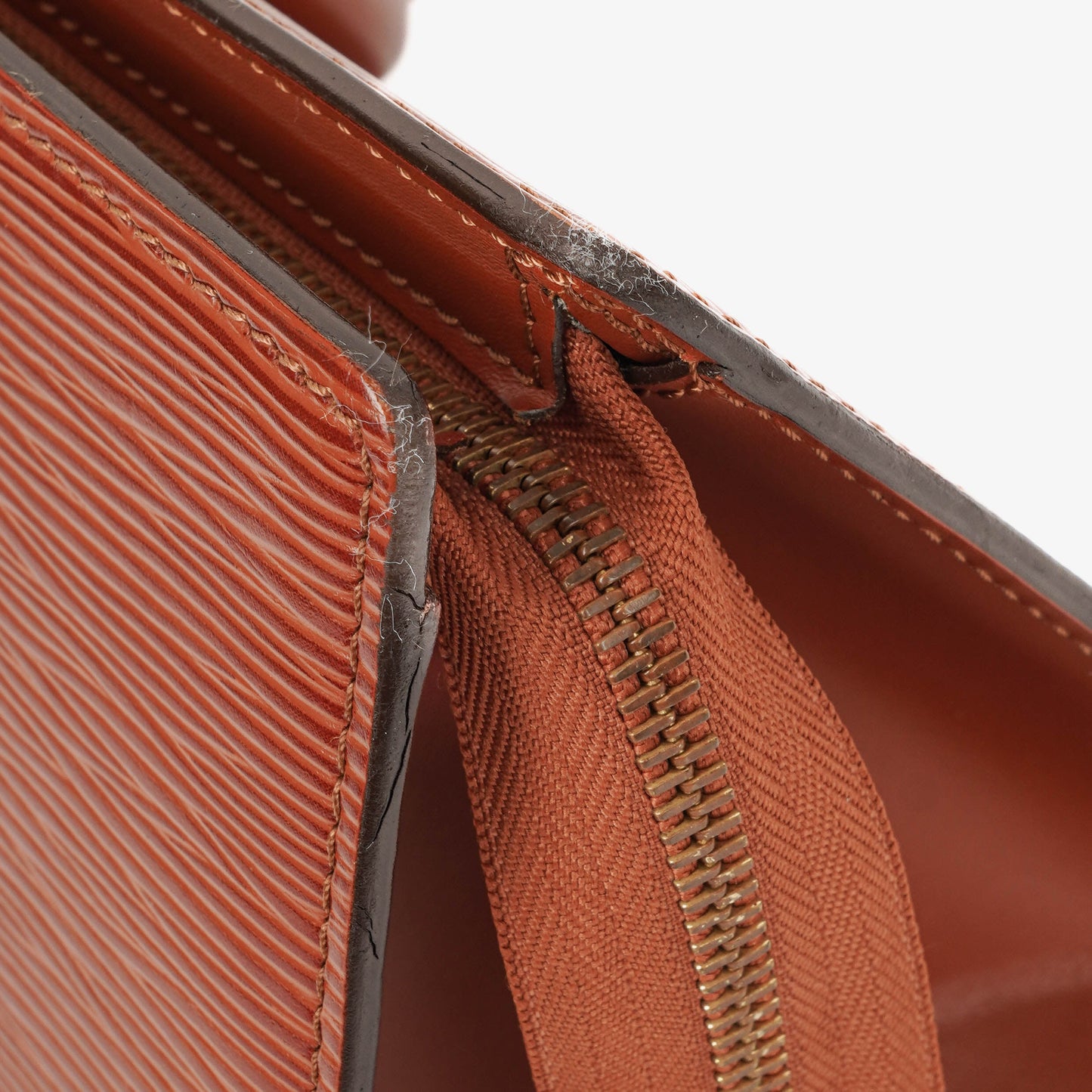 Louis Vuitton Sac Triangle Brown EPI Leather Handbag