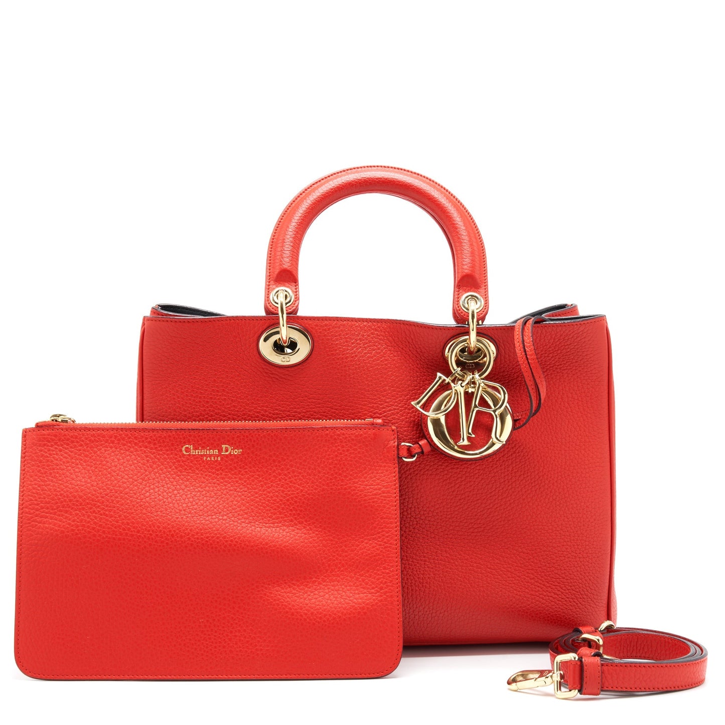Dior Diorissimo Tote Purse Red