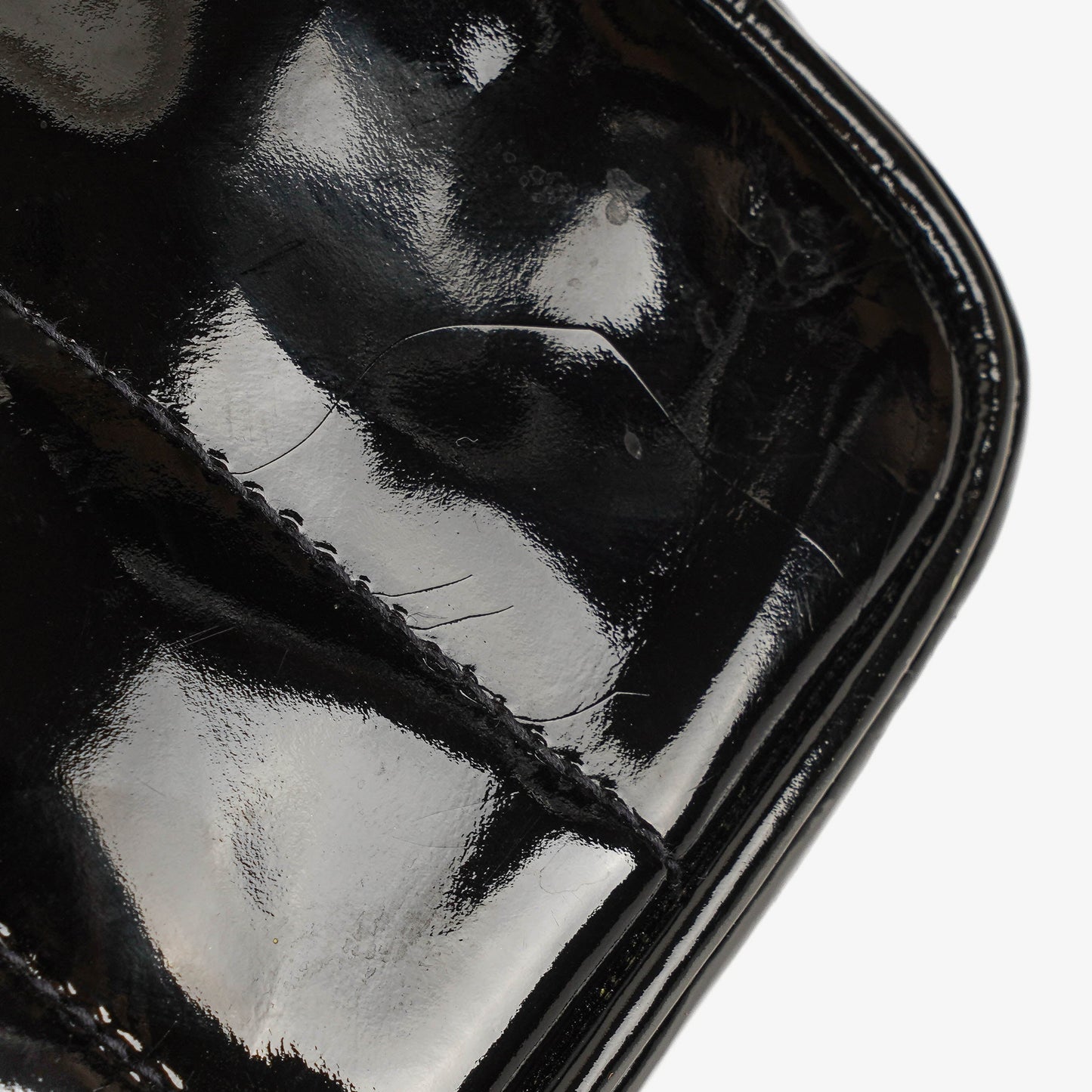 Chanel Jumbo CC Vertical Black Quilted Patent Leather Flap Bag 24K Gold-Plated Hardware