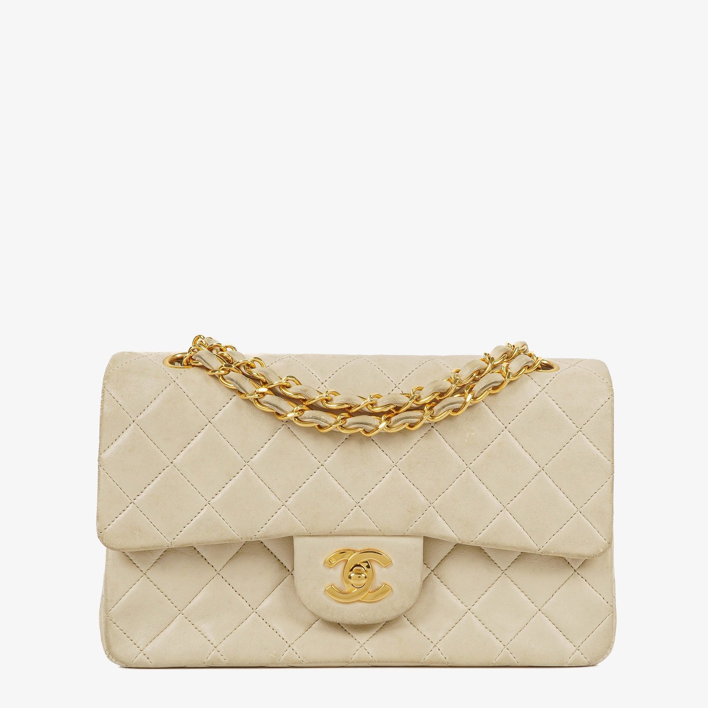 Chanel Small Classic  Double Flap Bag Quilted Lambskin 24K Gold-Plated Hardware