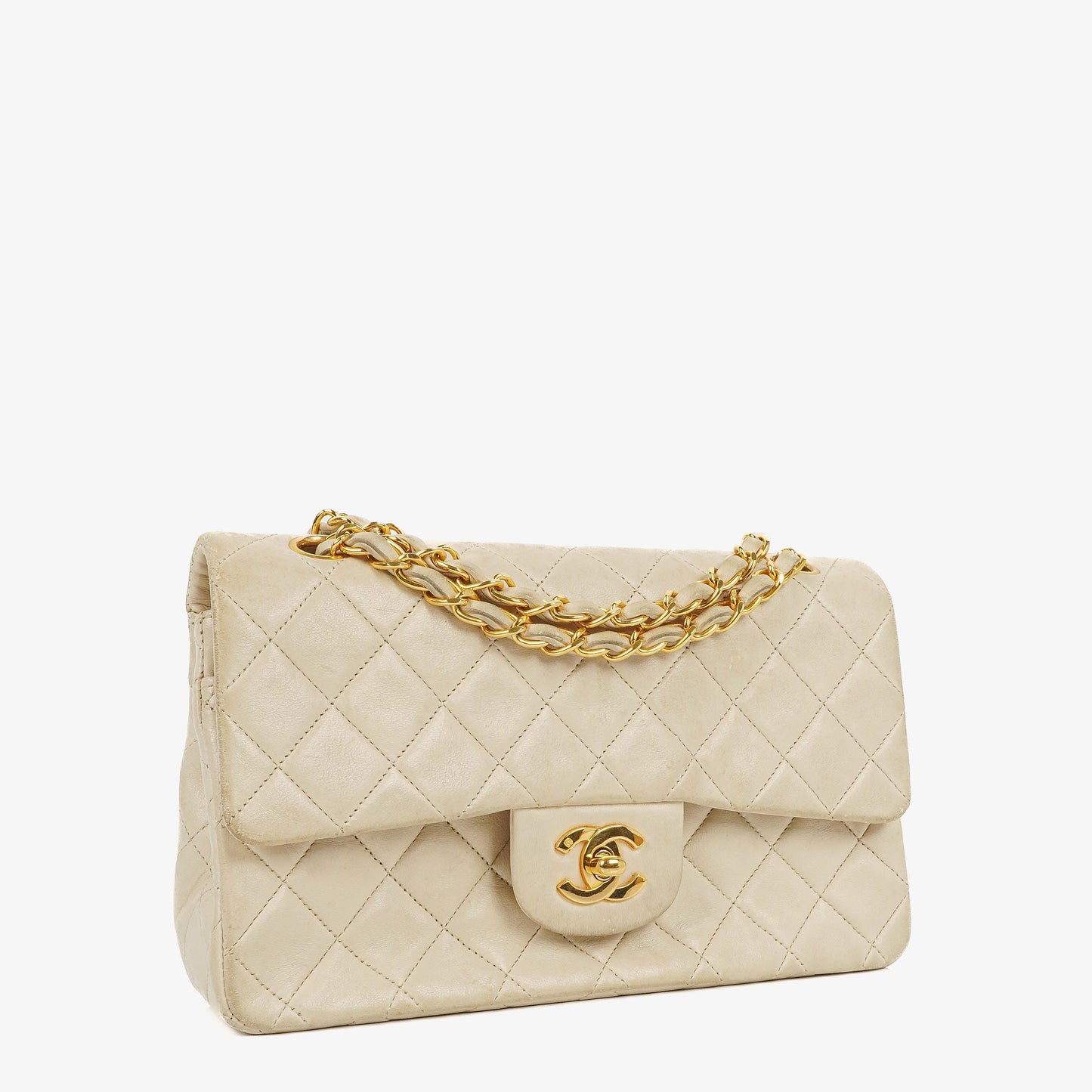 Chanel Small Classic  Double Flap Bag Quilted Lambskin 24K Gold-Plated Hardware