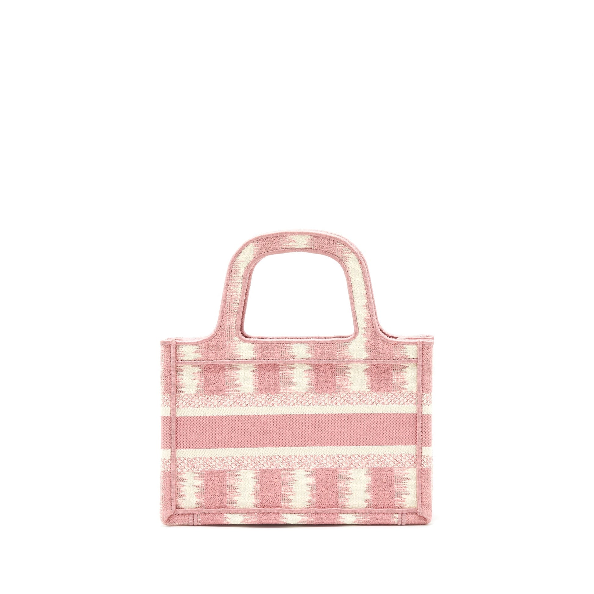 Dior Book Tote Mini Purse Pink/White