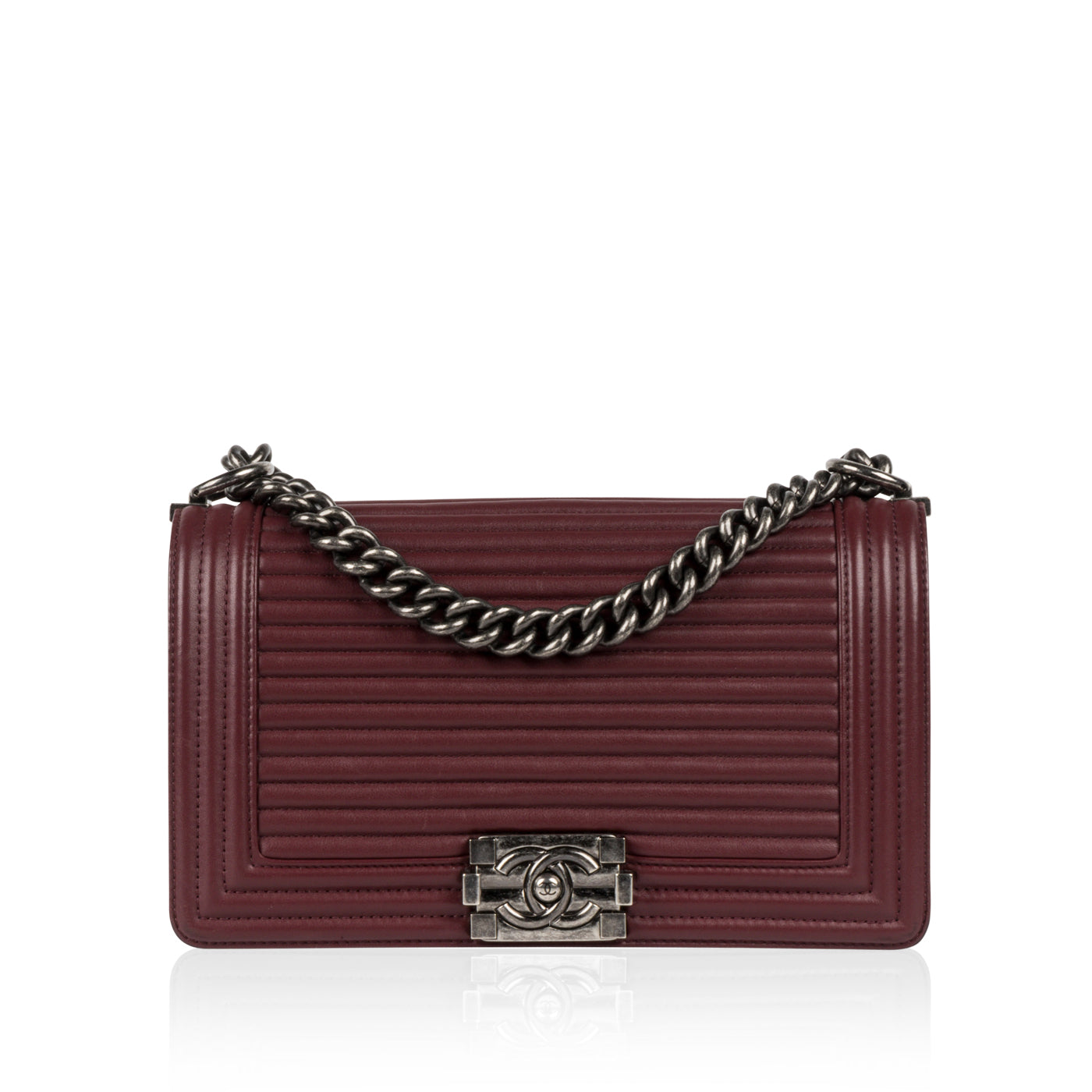 Chanel Boy Bag Leather Black Shoulder Bag Leather