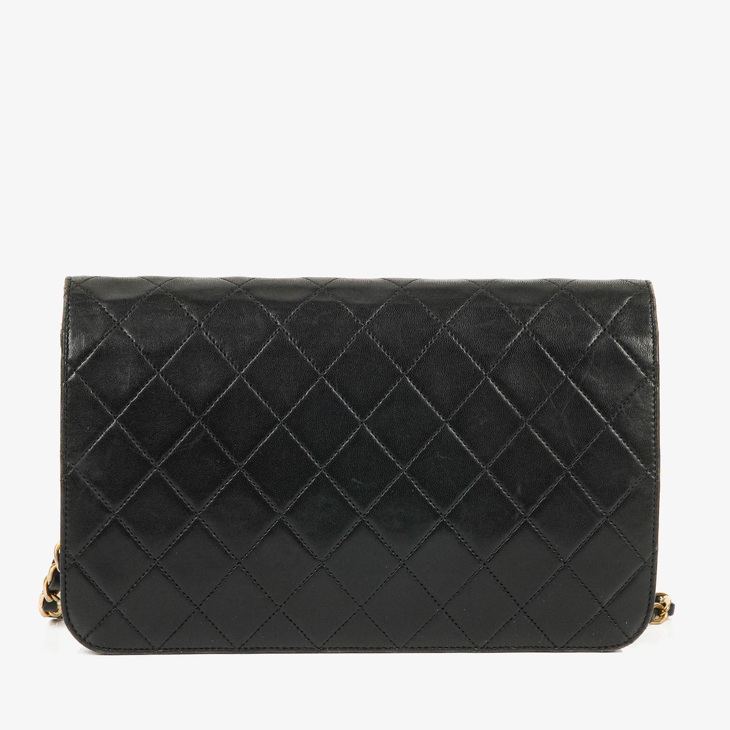 Chanel Classic Full Flap Bag Black Quilted Leather 24K Gold-Plated Hardware