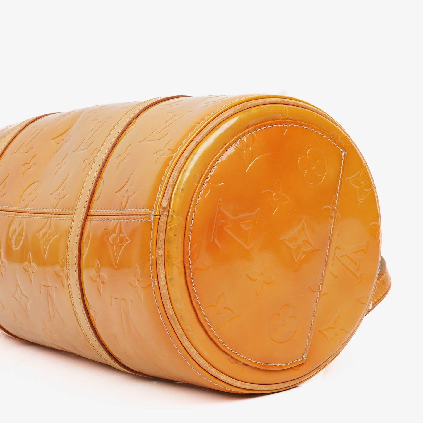 Louis Vuitton Yellow Papillon 30 Bedford Monogram Vernis Leather Bag