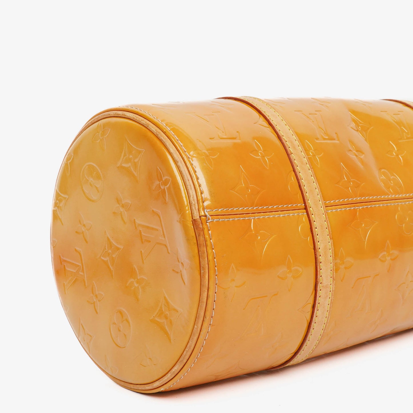 Louis Vuitton Yellow Papillon 30 Bedford Monogram Vernis Leather Bag
