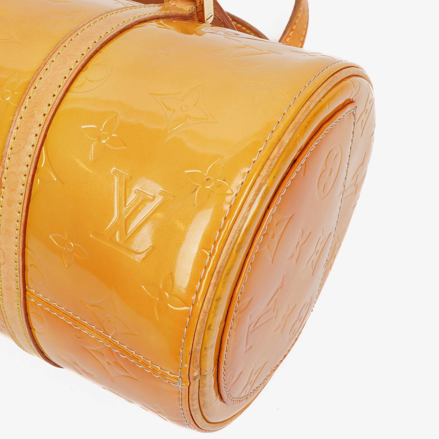 Louis Vuitton Yellow Papillon 30 Bedford Monogram Vernis Leather Bag