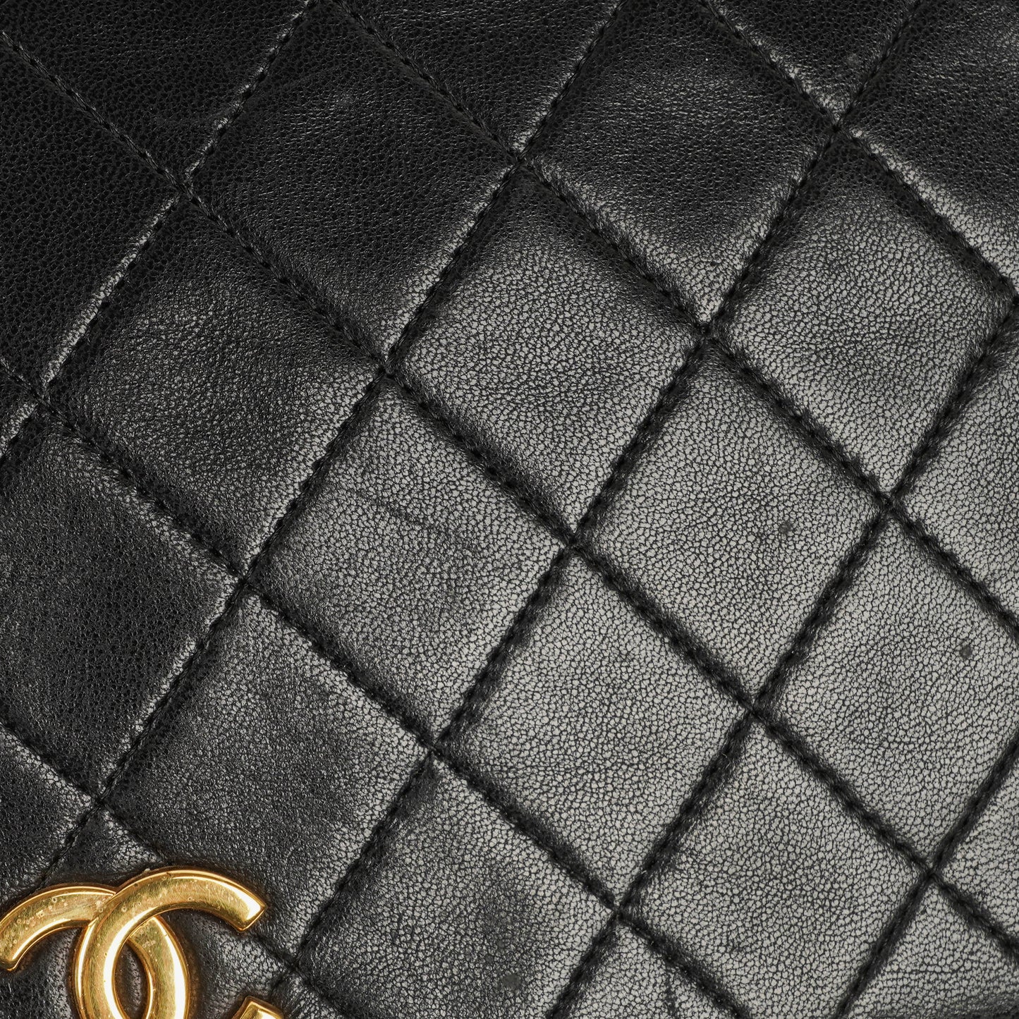 Chanel Classic Full Flap Bag Black Quilted Leather 24K Gold-Plated Hardware