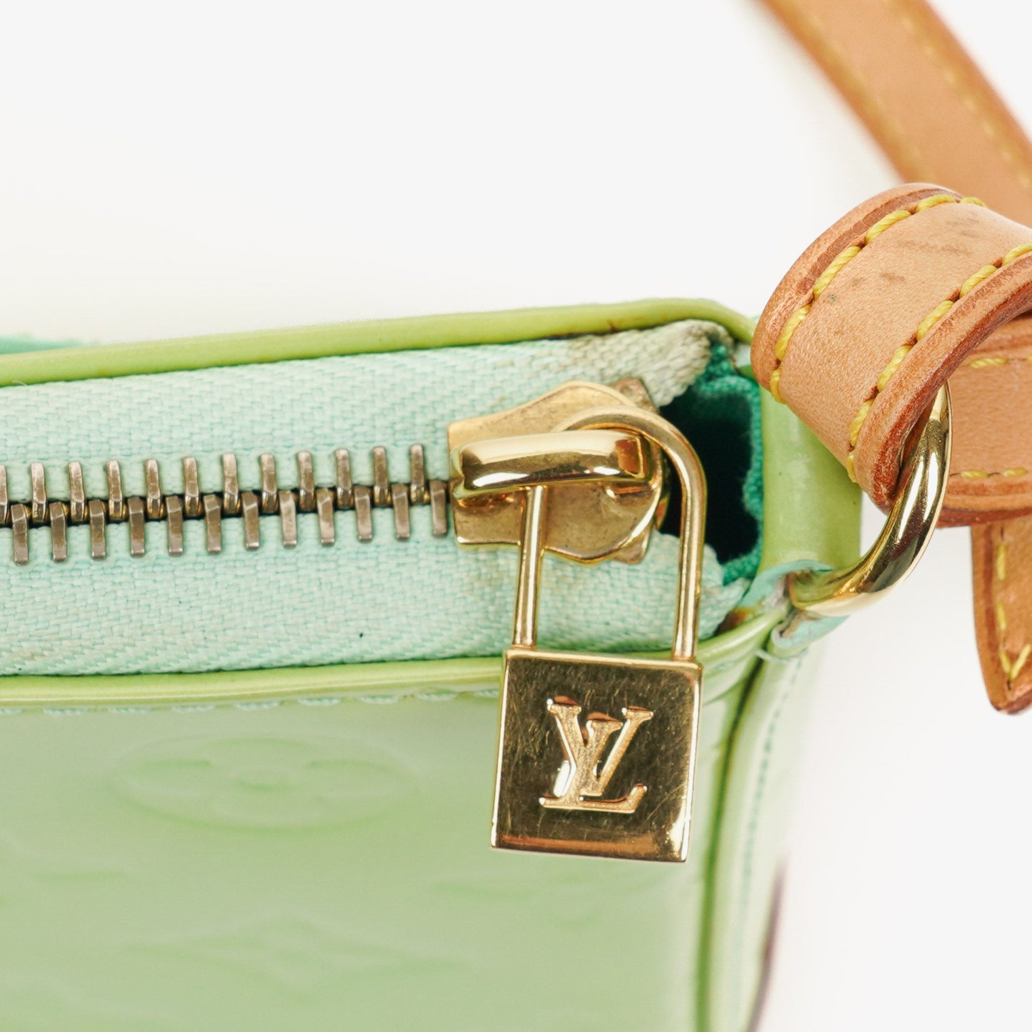Louis Vuitton Mallory Square Monogram Peppermint Vernis Shouder Bag