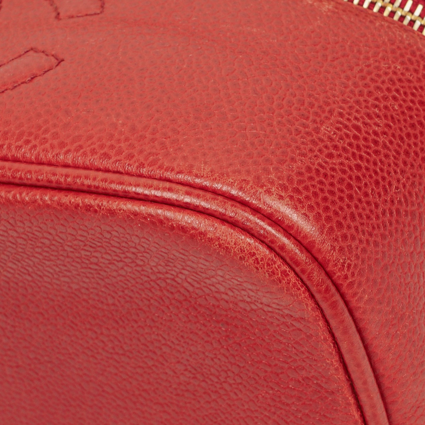 Chanel Red Leather Vanity Case