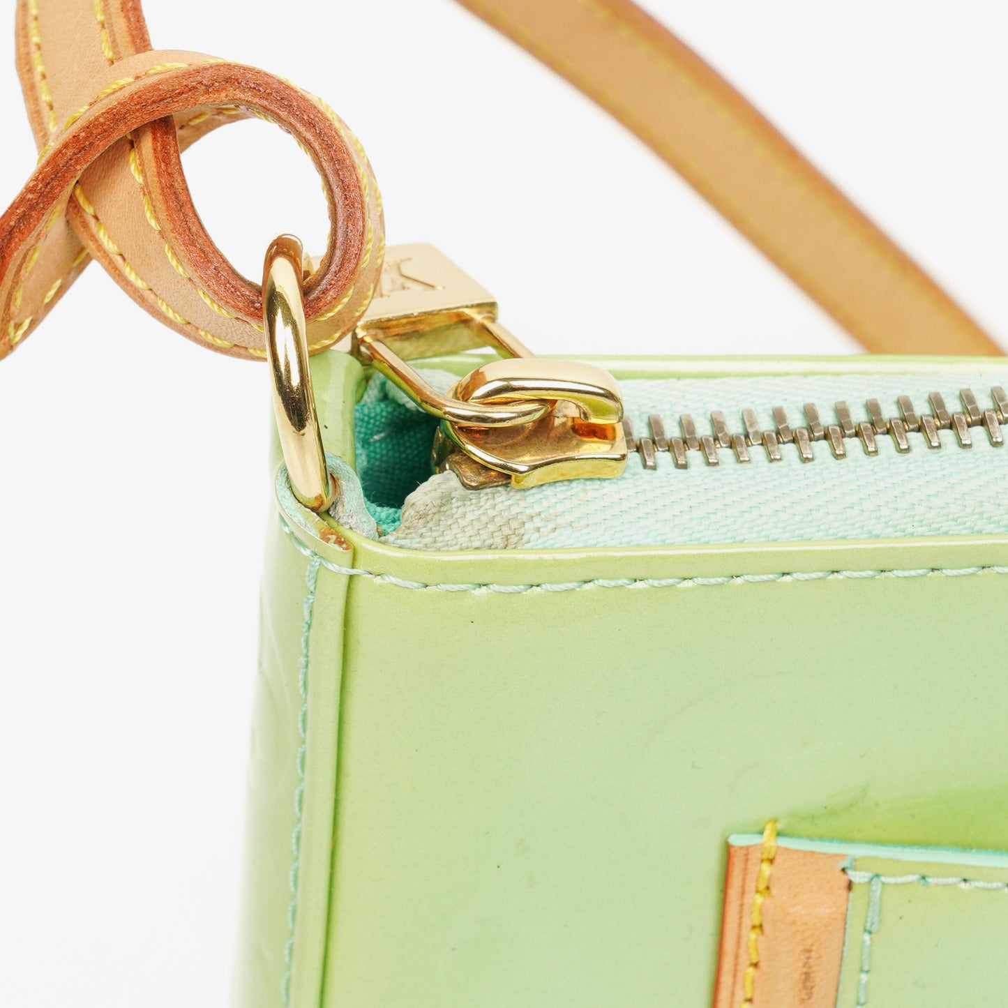 Louis Vuitton Mallory Square Monogram Peppermint Vernis Shouder Bag