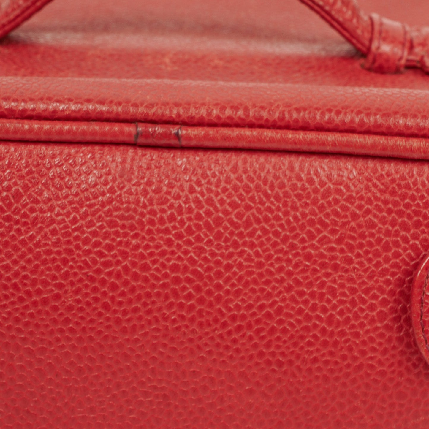 Chanel Red Leather Vanity Case