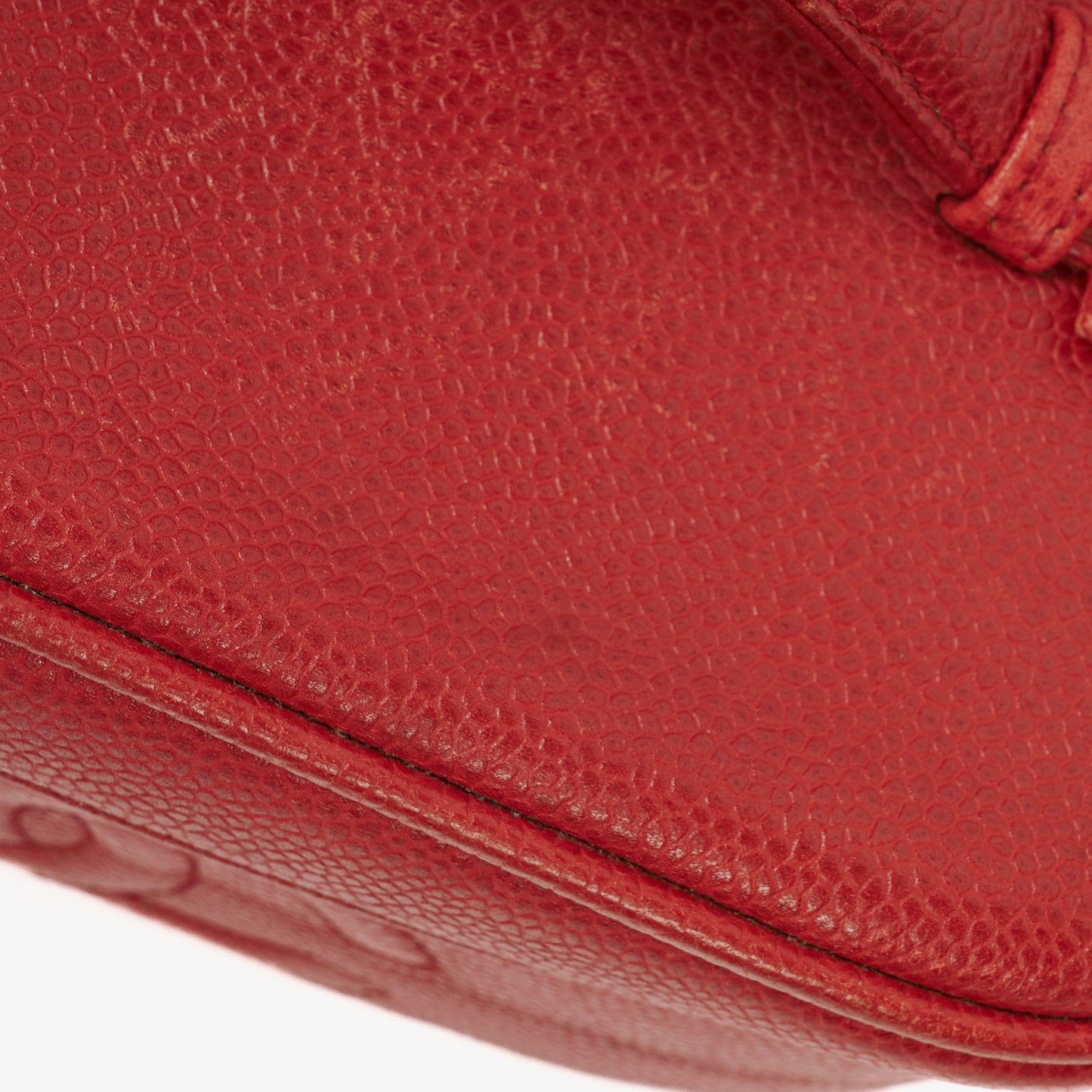 Chanel Red Leather Vanity Case