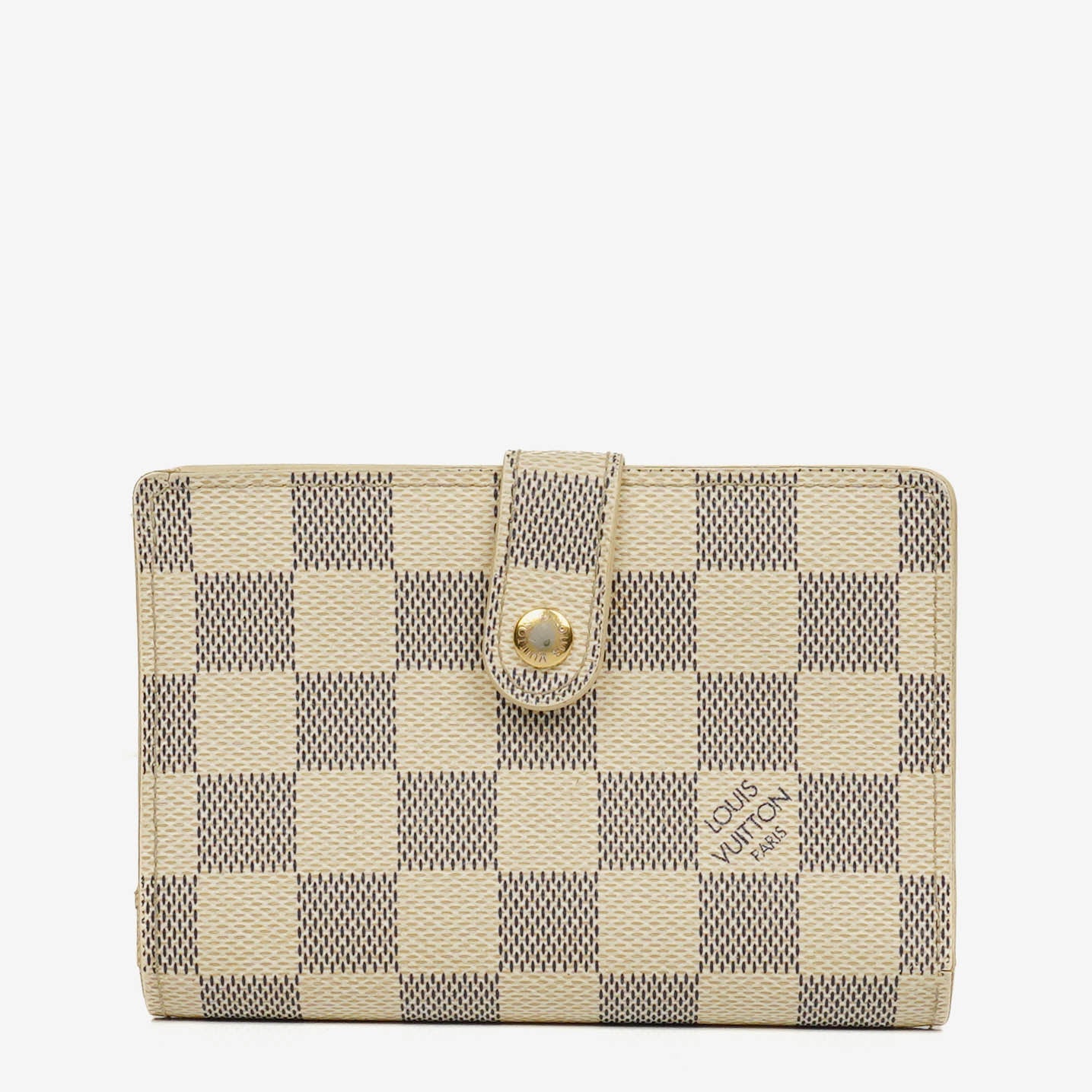 Louis Vuitton Port Feuille Vienoise Damier Azur Canvas French Purse Wallet