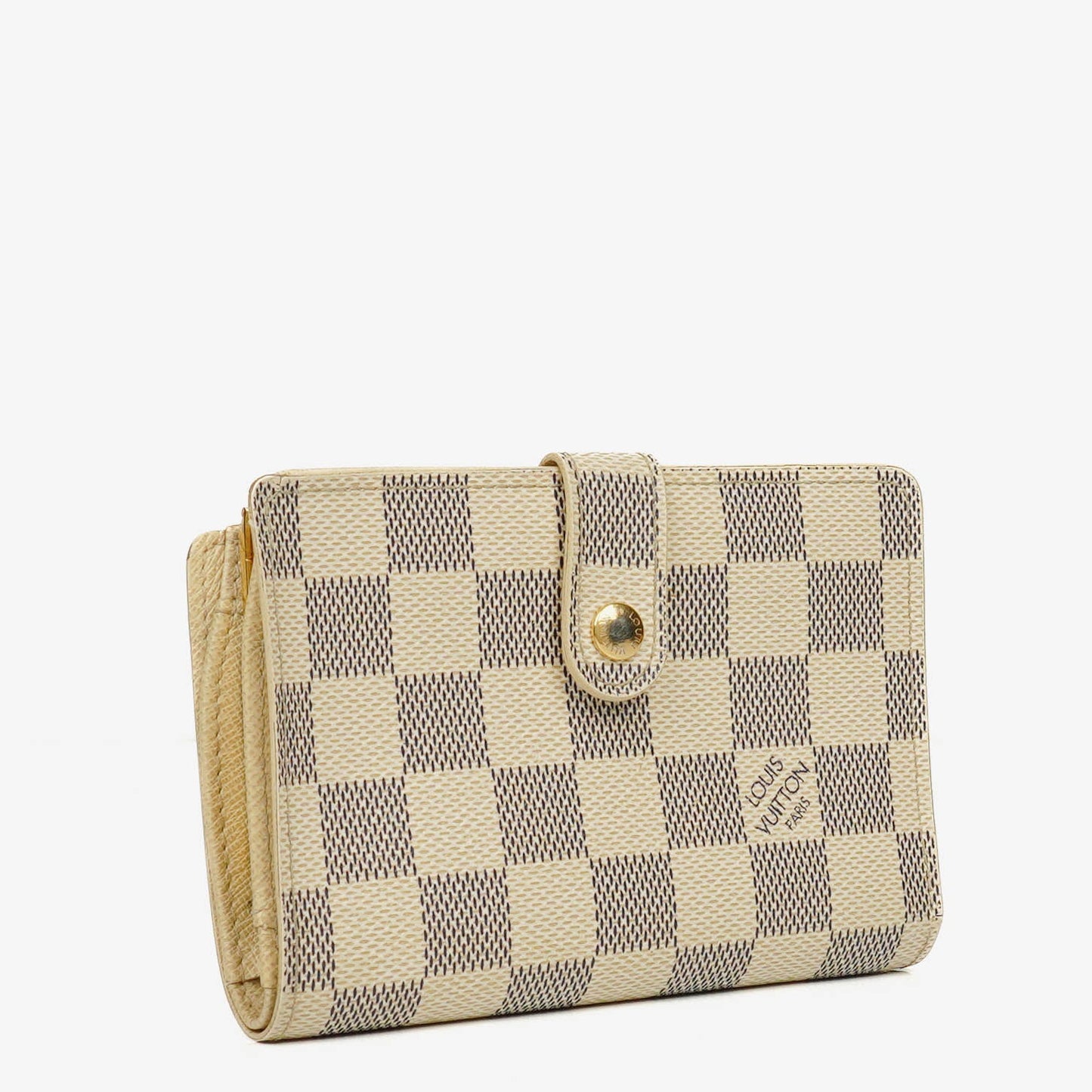 Louis Vuitton Port Feuille Vienoise Damier Azur Canvas French Purse Wallet