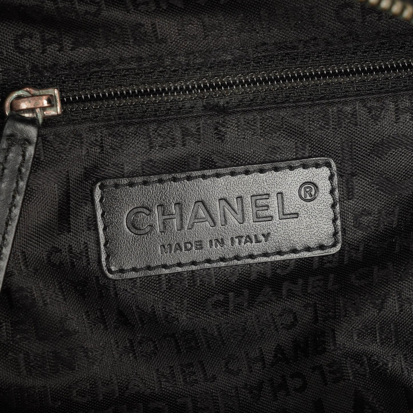 Chanel Boston bag in chocolate-stitched canvas, brown