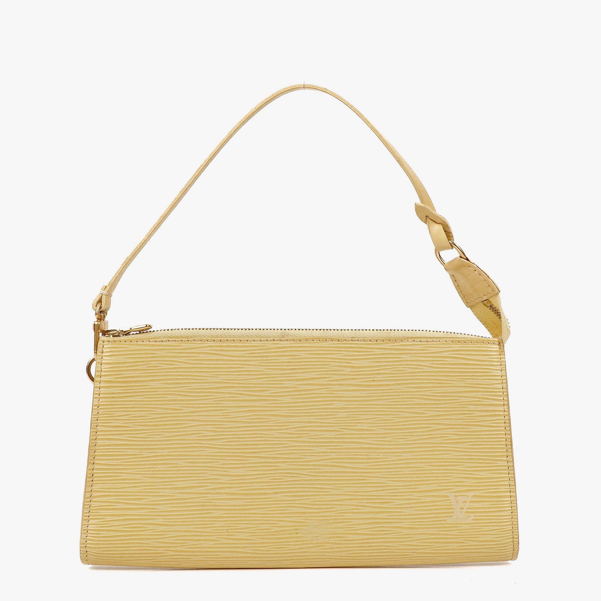Louis Vuitton Pochette Accessoires Vanilla EPI Leather Clutch Handbag