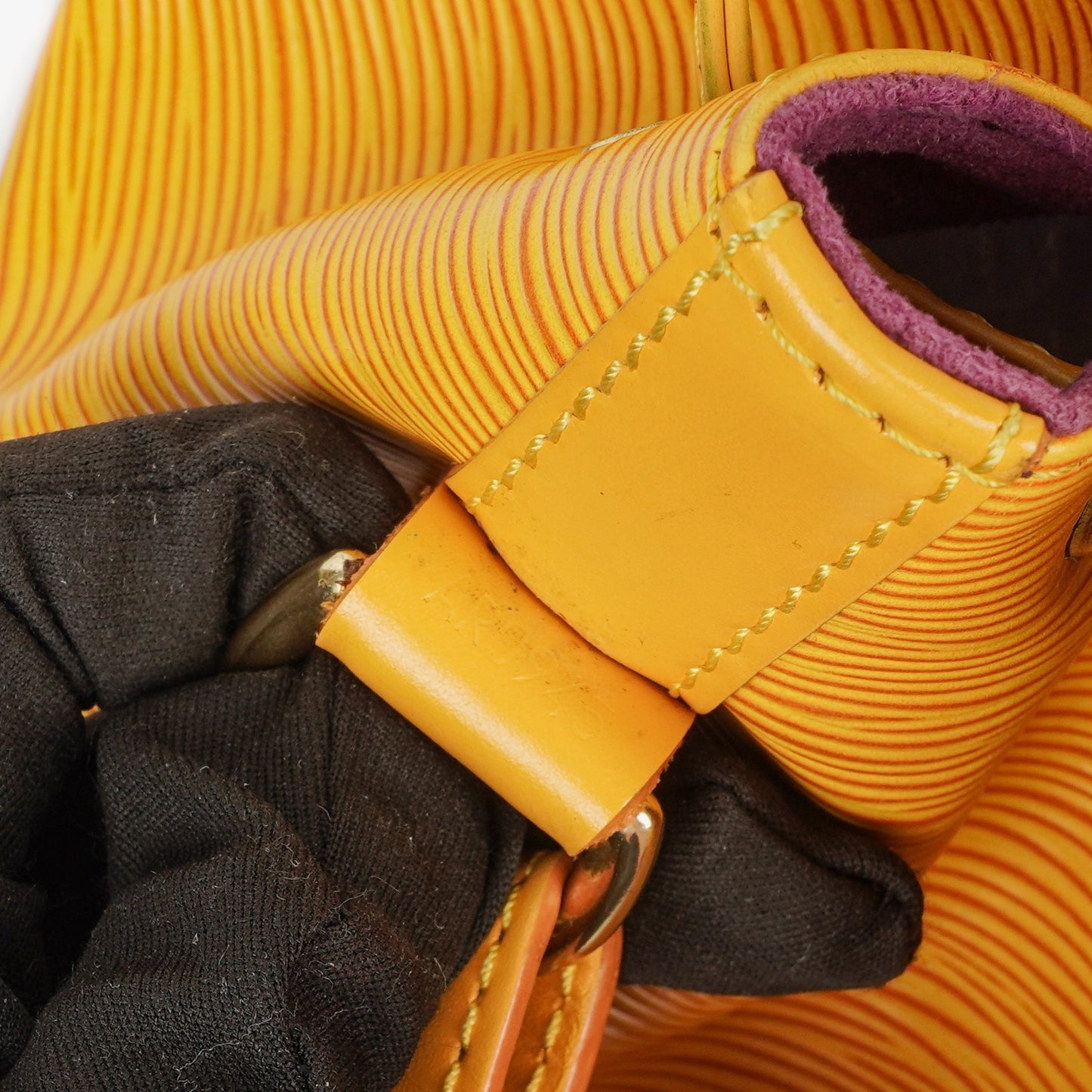 Louis Vuitton Petit Noe Yellow EPI Leather Shoulder Bag
