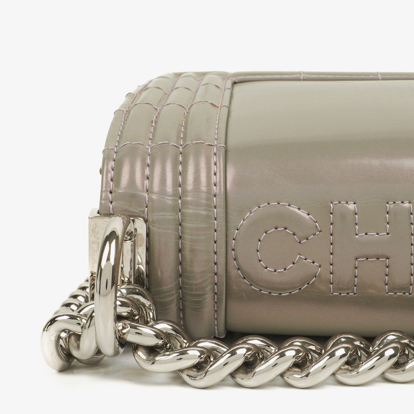 Chanel Light Purple Iridescent Glazed Calfskin Small Boy Flap Bag