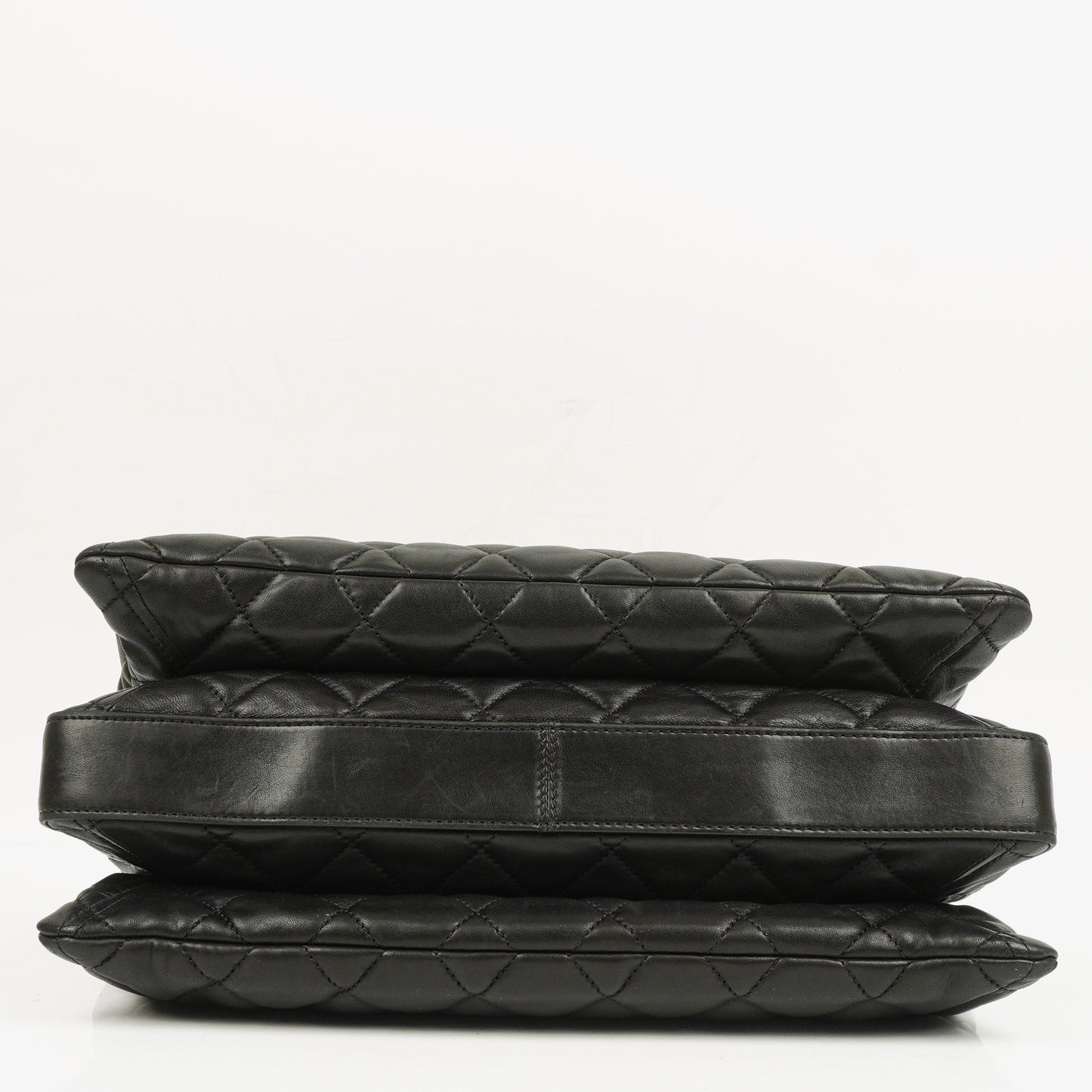 Chanel Black Quilted Lambskin Maxi 3 Accordion Flap Bag