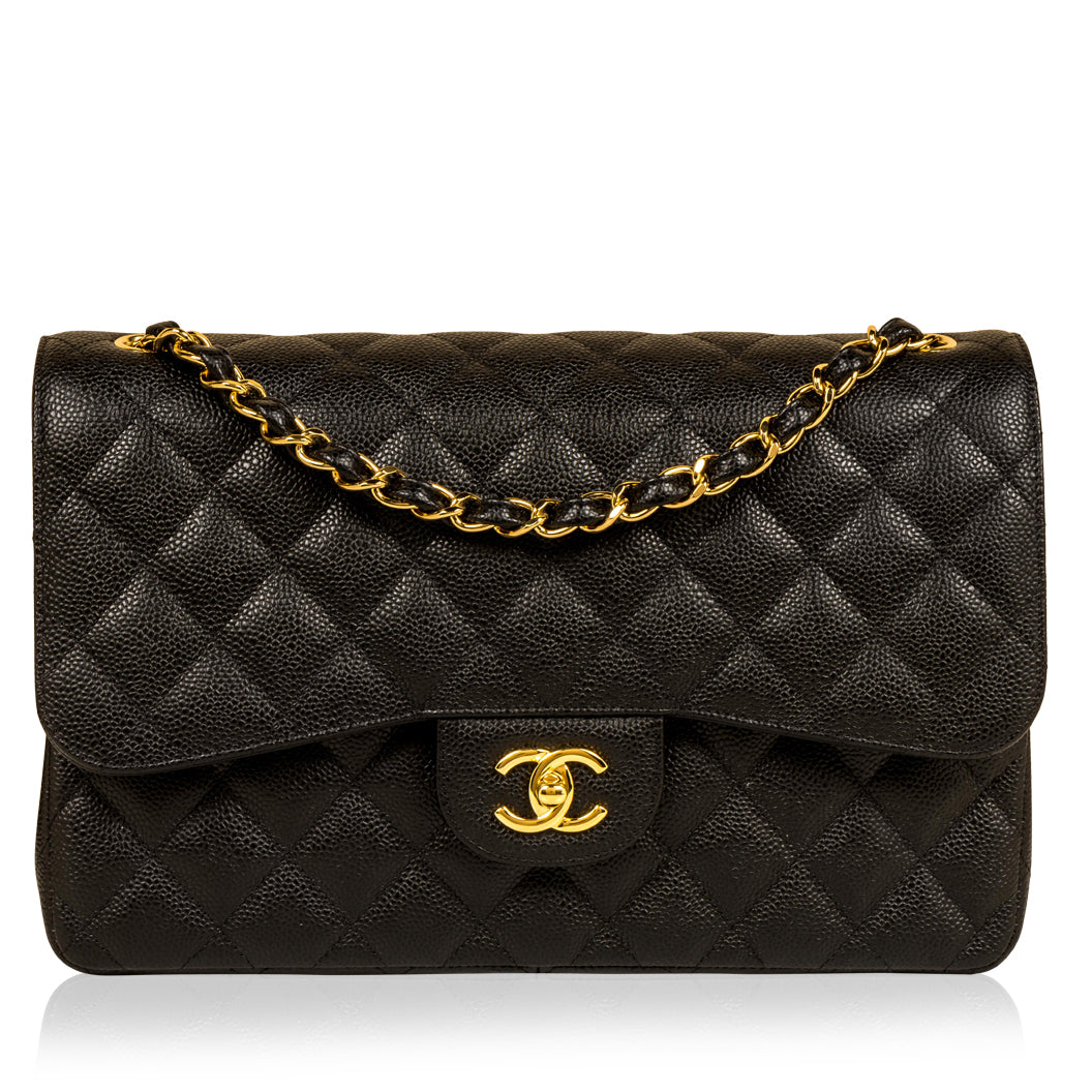 Chanel Classic Flap Caviar Black Shoulder Bag Style 51