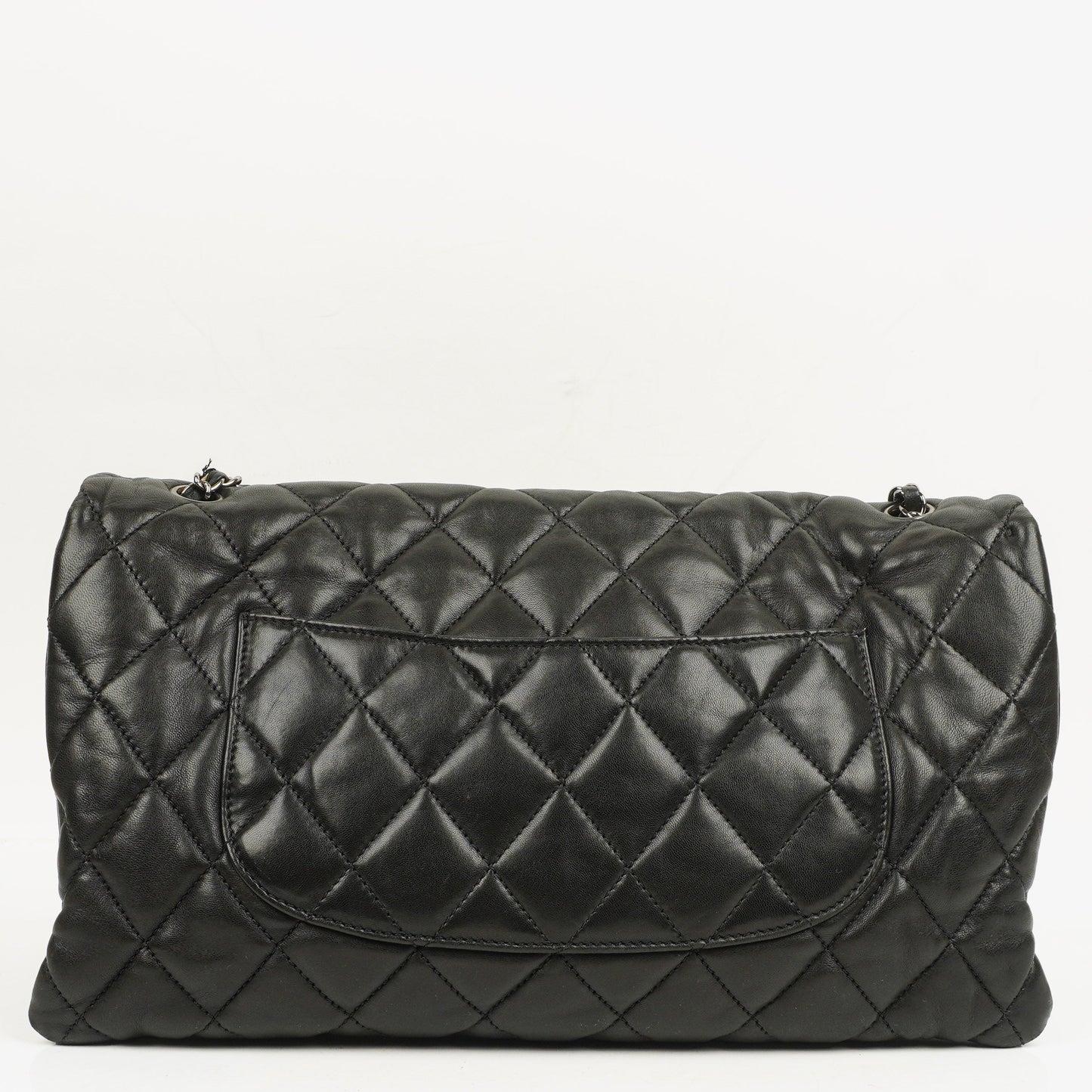 Chanel Black Quilted Lambskin Maxi 3 Accordion Flap Bag