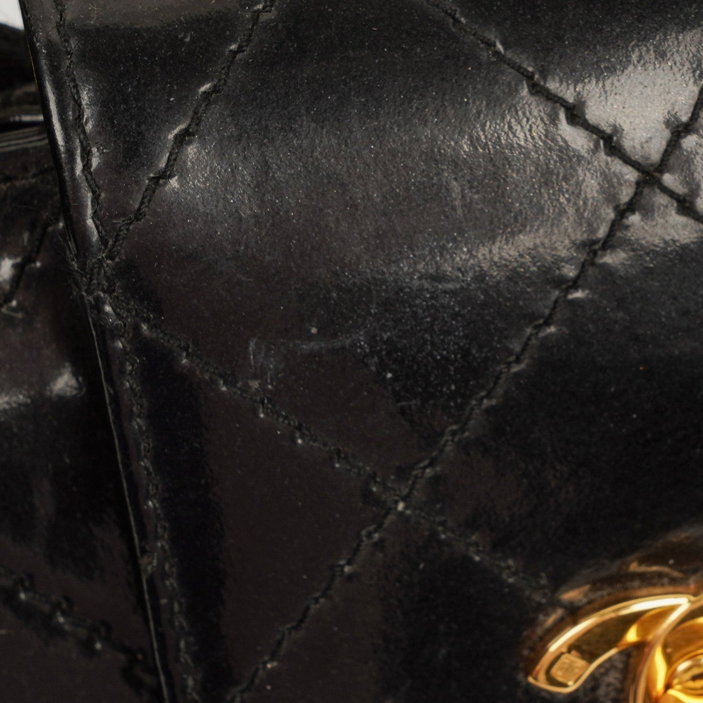 Chanel Metelasse Patent Leather Handbag