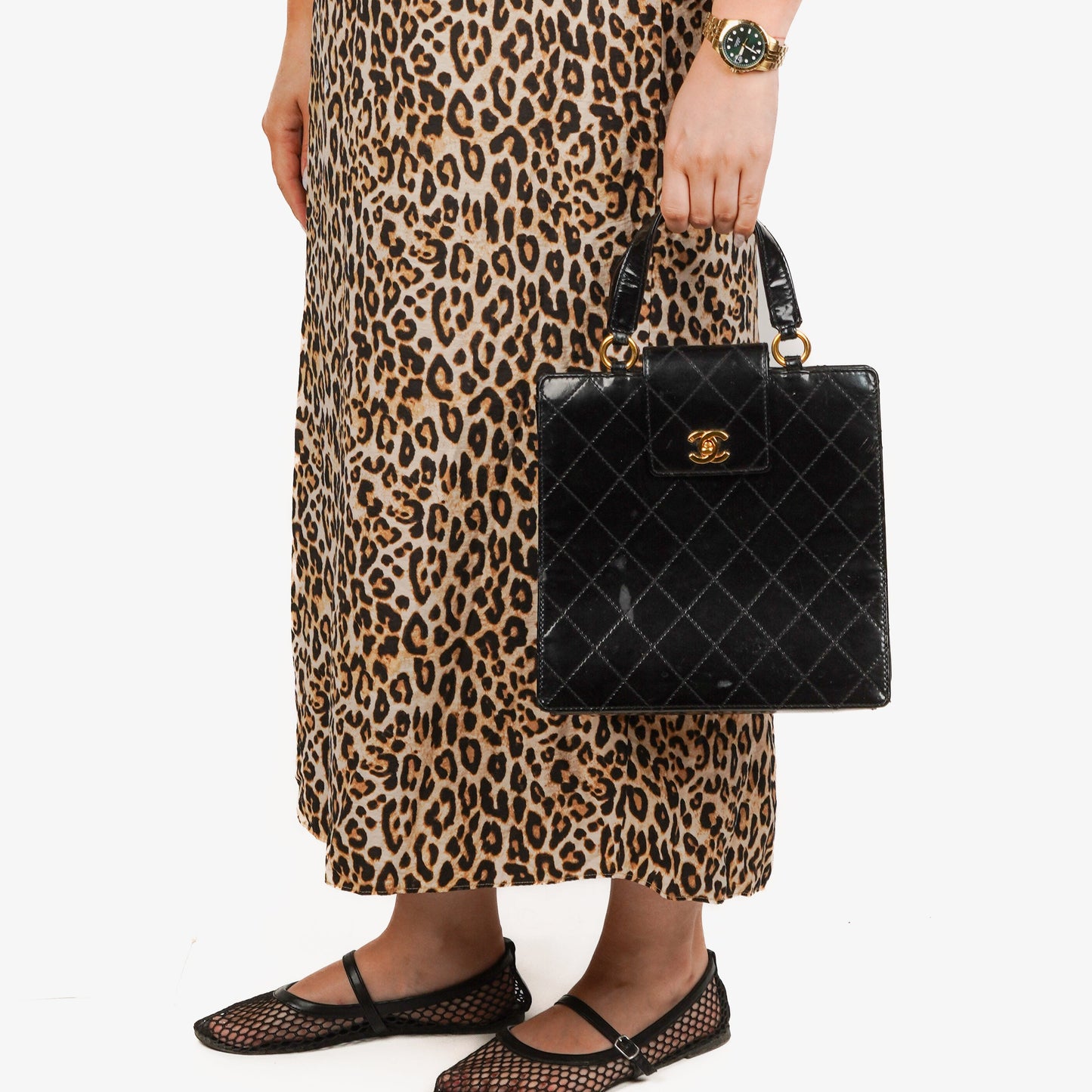 Chanel Metelasse Patent Leather Handbag