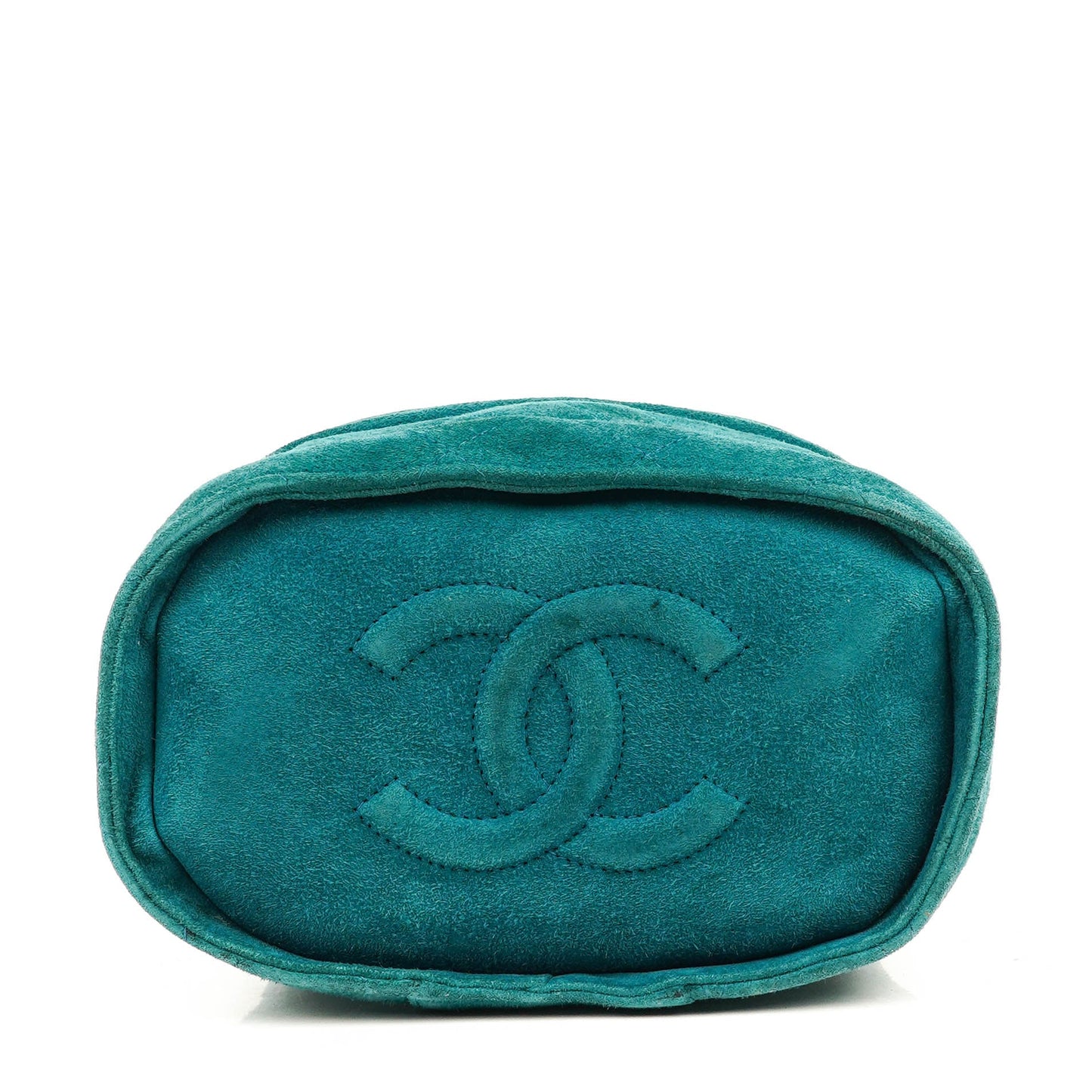 Chanel Quilted Suede Vanity Case