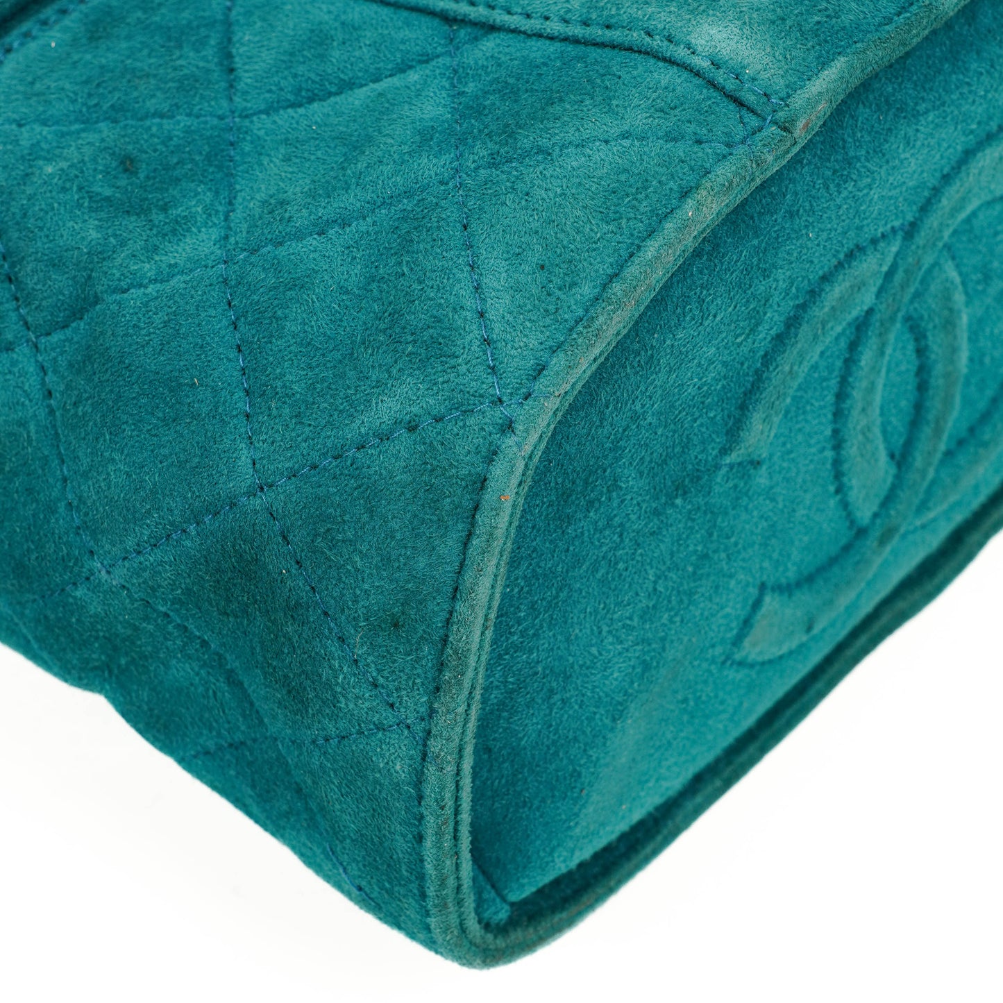 Chanel Quilted Suede Vanity Case