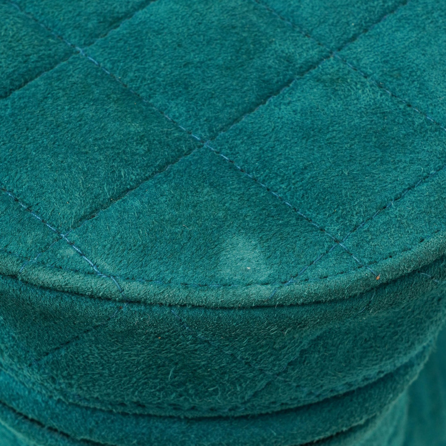 Chanel Quilted Suede Vanity Case
