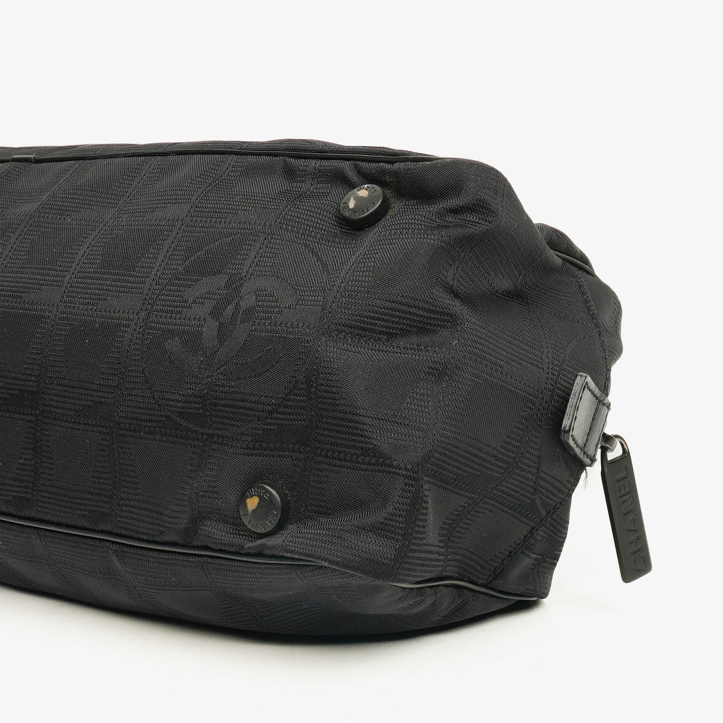 Chanel Black New Travel Line Nylon Mini Boston Bag
