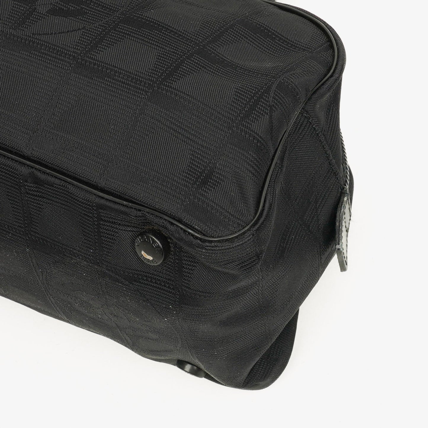 Chanel Black New Travel Line Nylon Mini Boston Bag