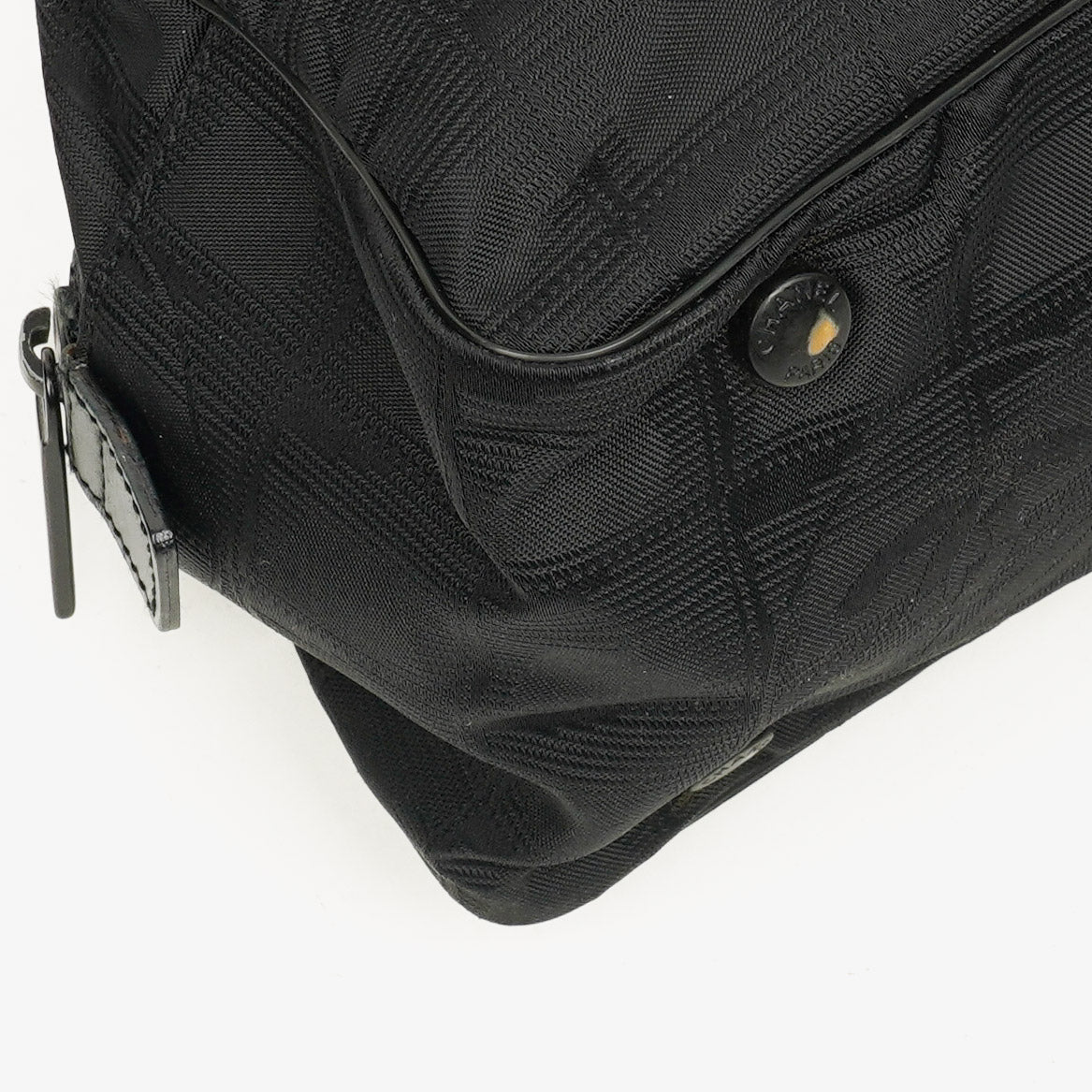 Chanel Black New Travel Line Nylon Mini Boston Bag